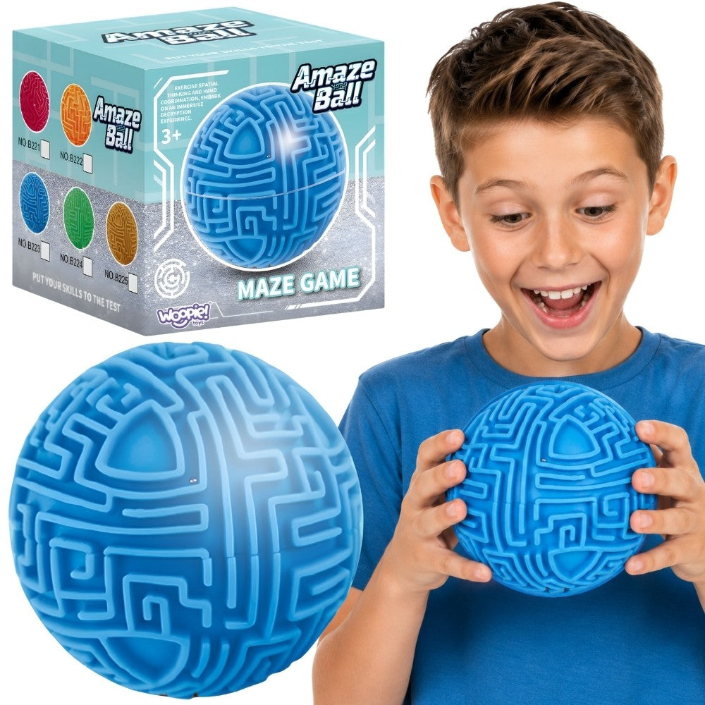 Blue Ball Maze 3D arkádová hra Amaze Ball 10 cm