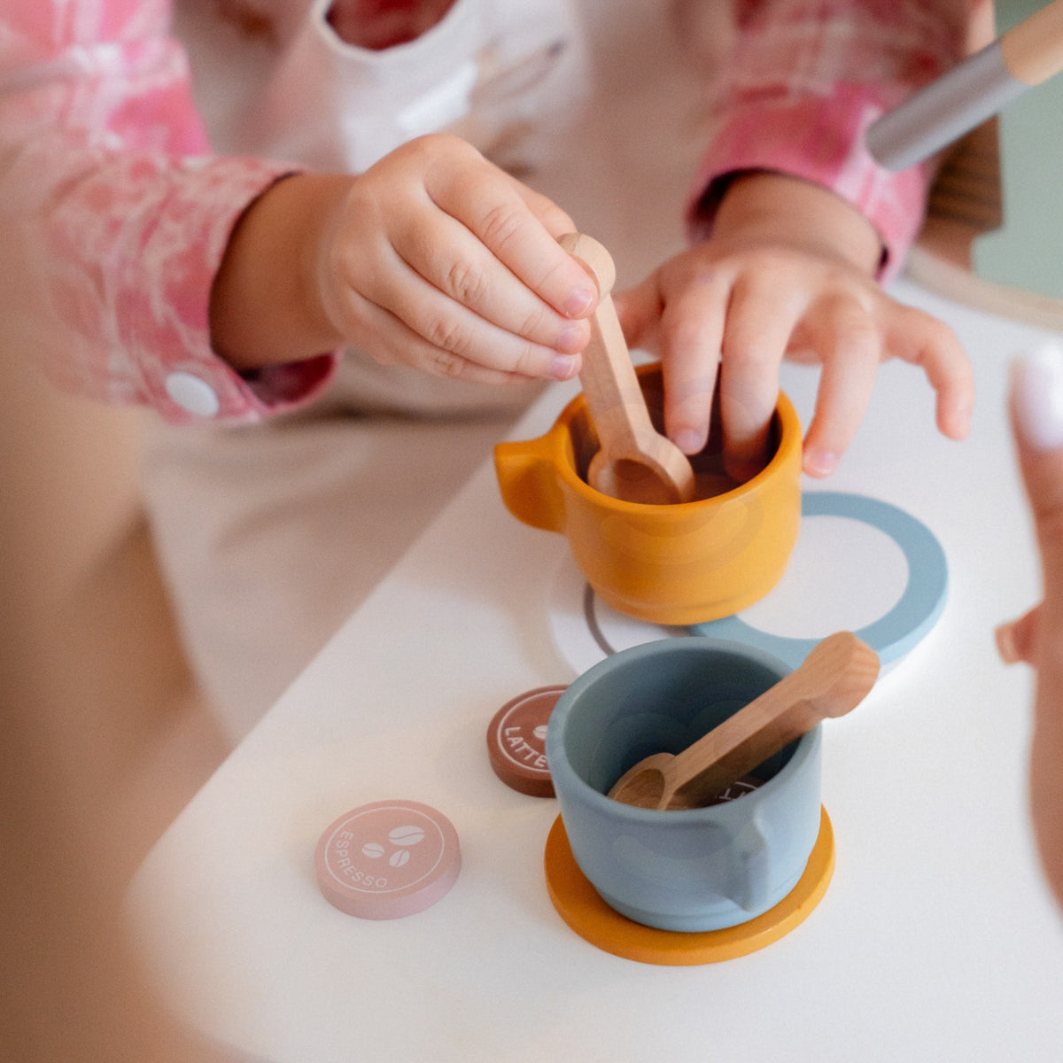 Woopie Zielony Drewniany Ekspres Do Kawy Cukiernia Barista 25 Szt.