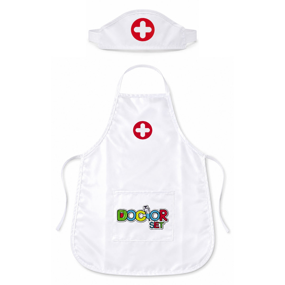 Tablier d'uniforme d'infirmière Woopie et casquette d'infirmière