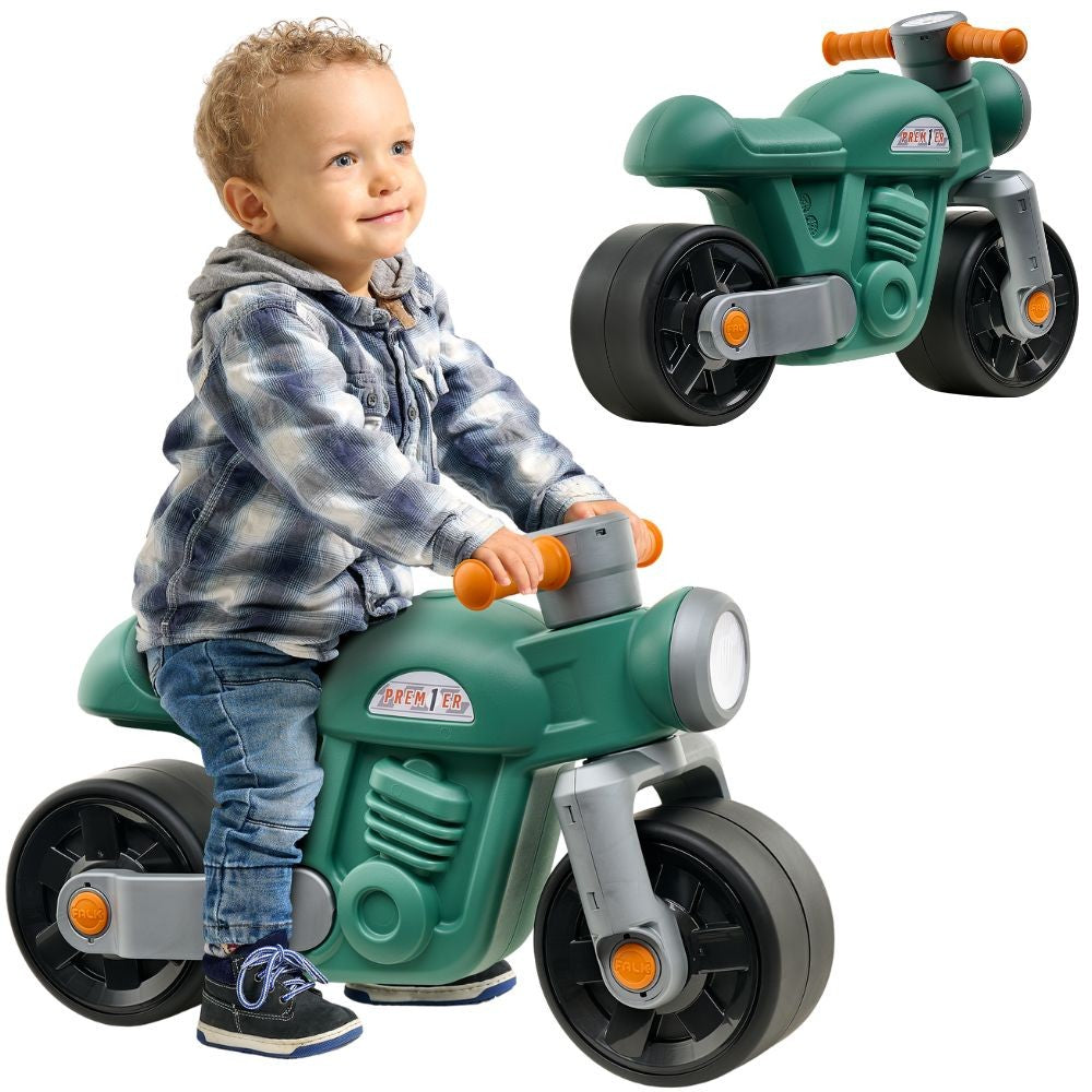 Мотоциклет Falk Ride-on Moto Premier Vintage Green за 1-3 години