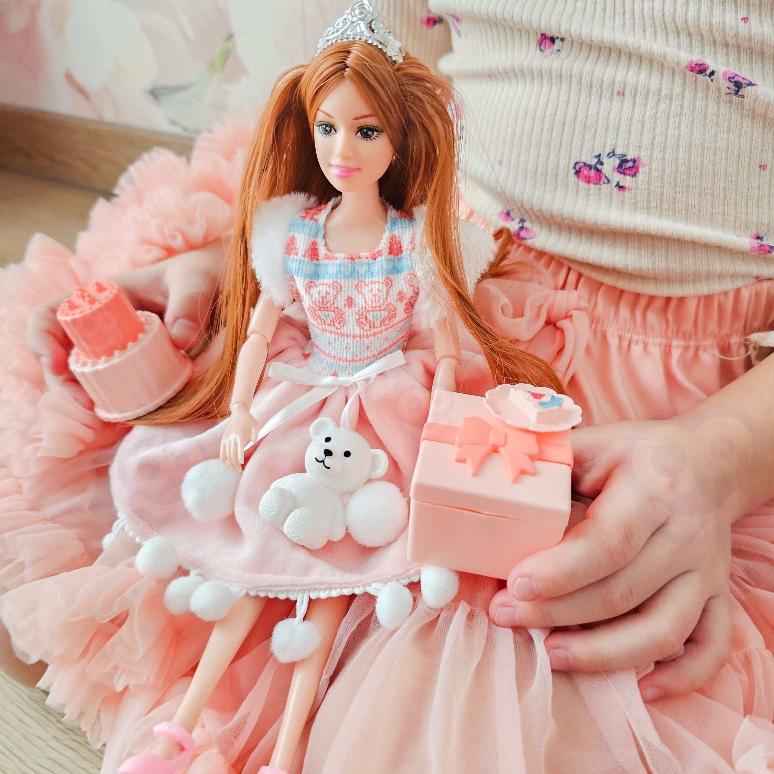 Woopie Royal Emi Birthday Princess Doll With Teddy Bear