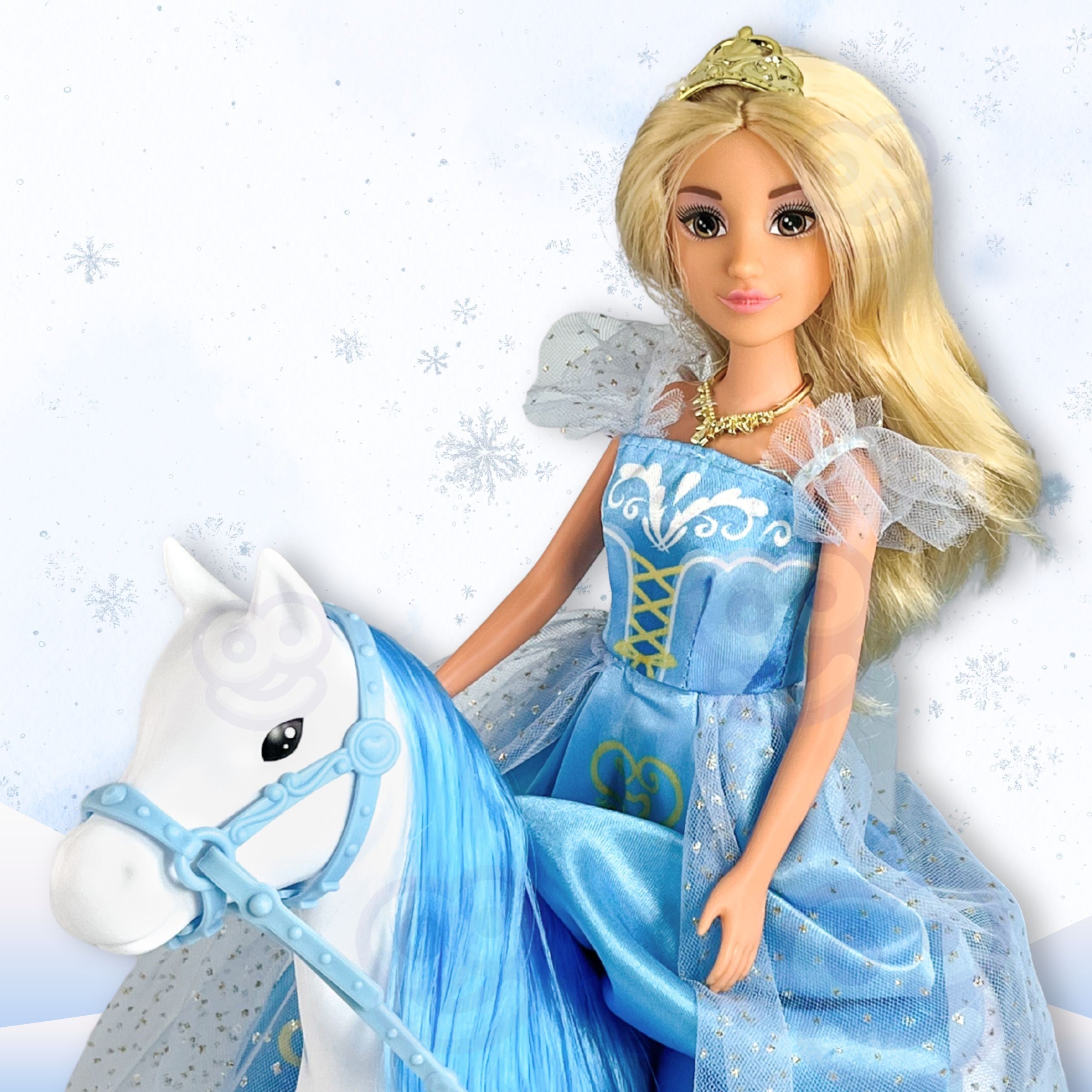 Woopie Royal Ice Princess Lily Doll And Magic Carriage Accessories