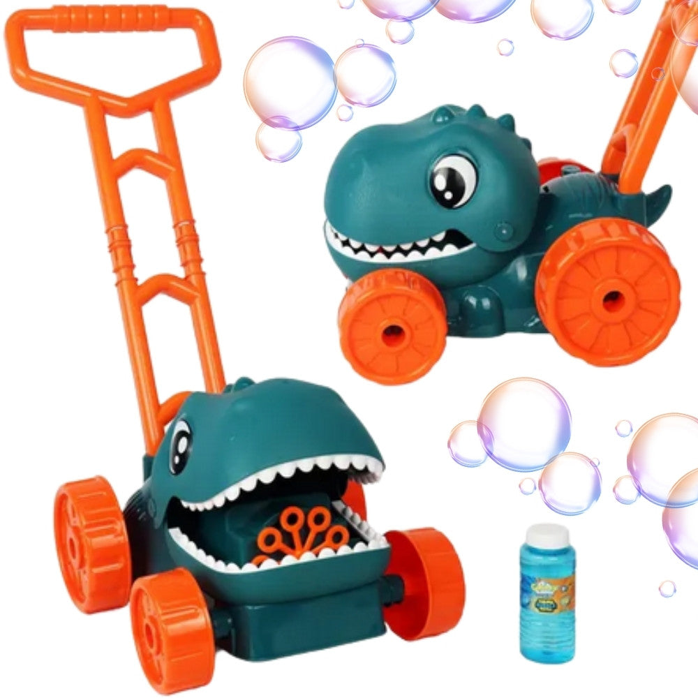 Woopie Dino Bubble Garden Mower Dinosaur + Lichid