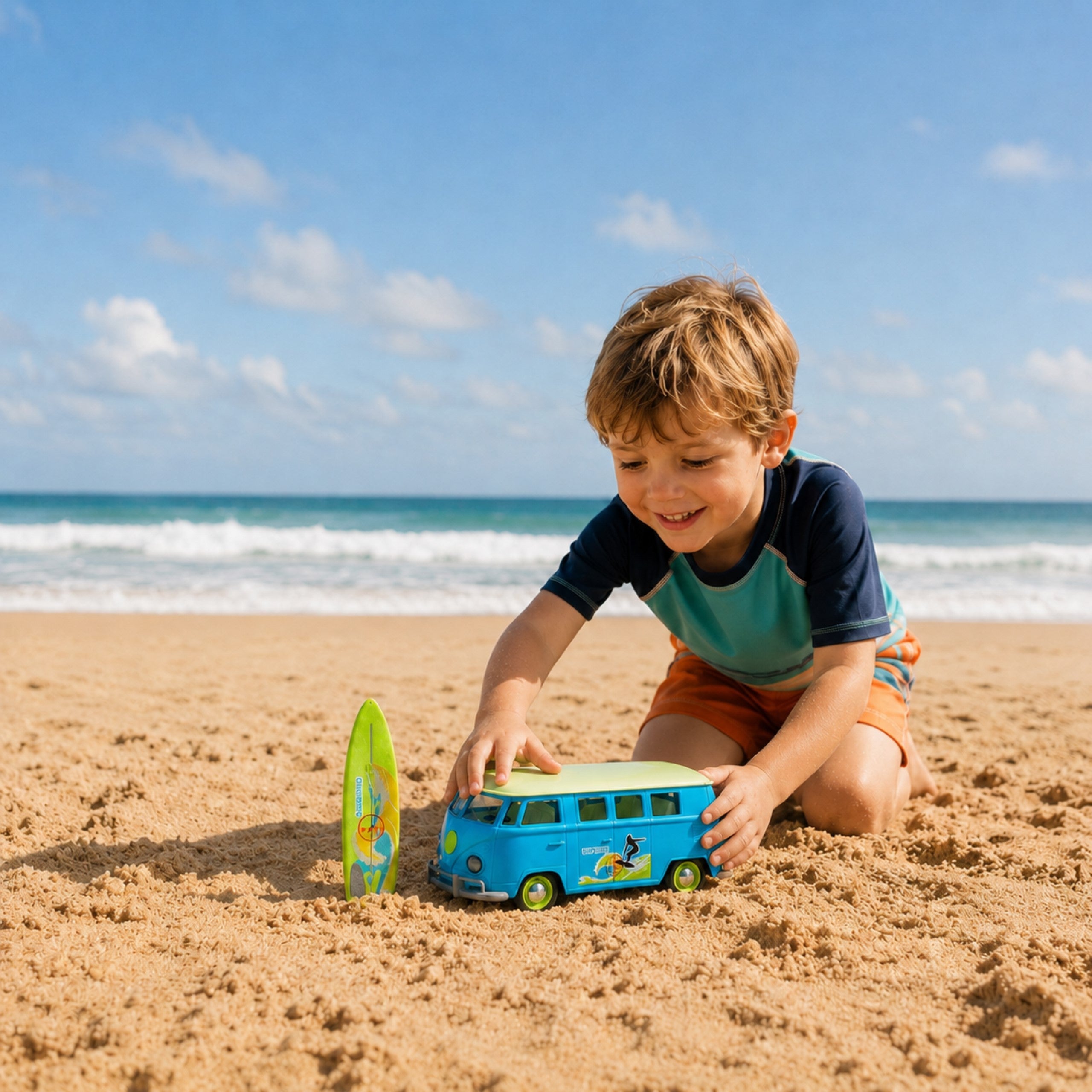Woopie Classic Surf Bus Car Med Lys Og Lyd Model 1:14