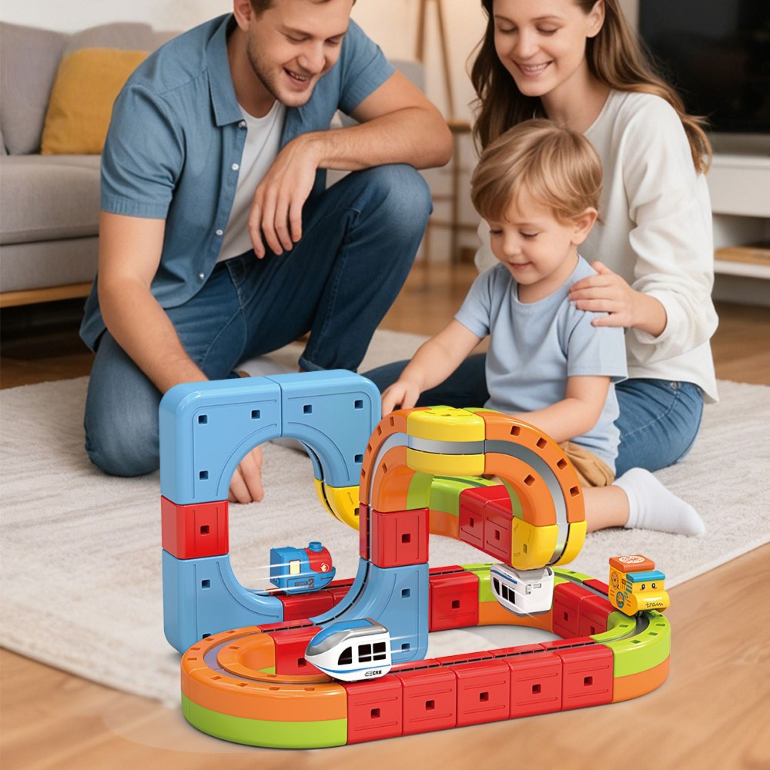 Woopie Magic Cube Train Construction Blocks Антигравитационна магнитна писта 32 бр.