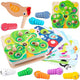 Tooky Toy Дървена аркадна игра 2 в 1 Издърпайте буболечките за деца