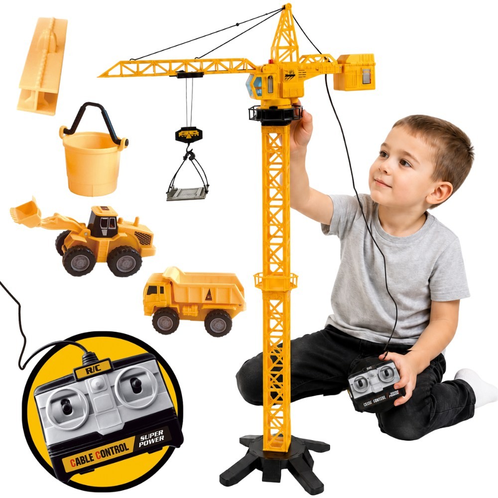 Дистанционно управляван кран Woopie 103 см R/c камион багер + 4 акс.