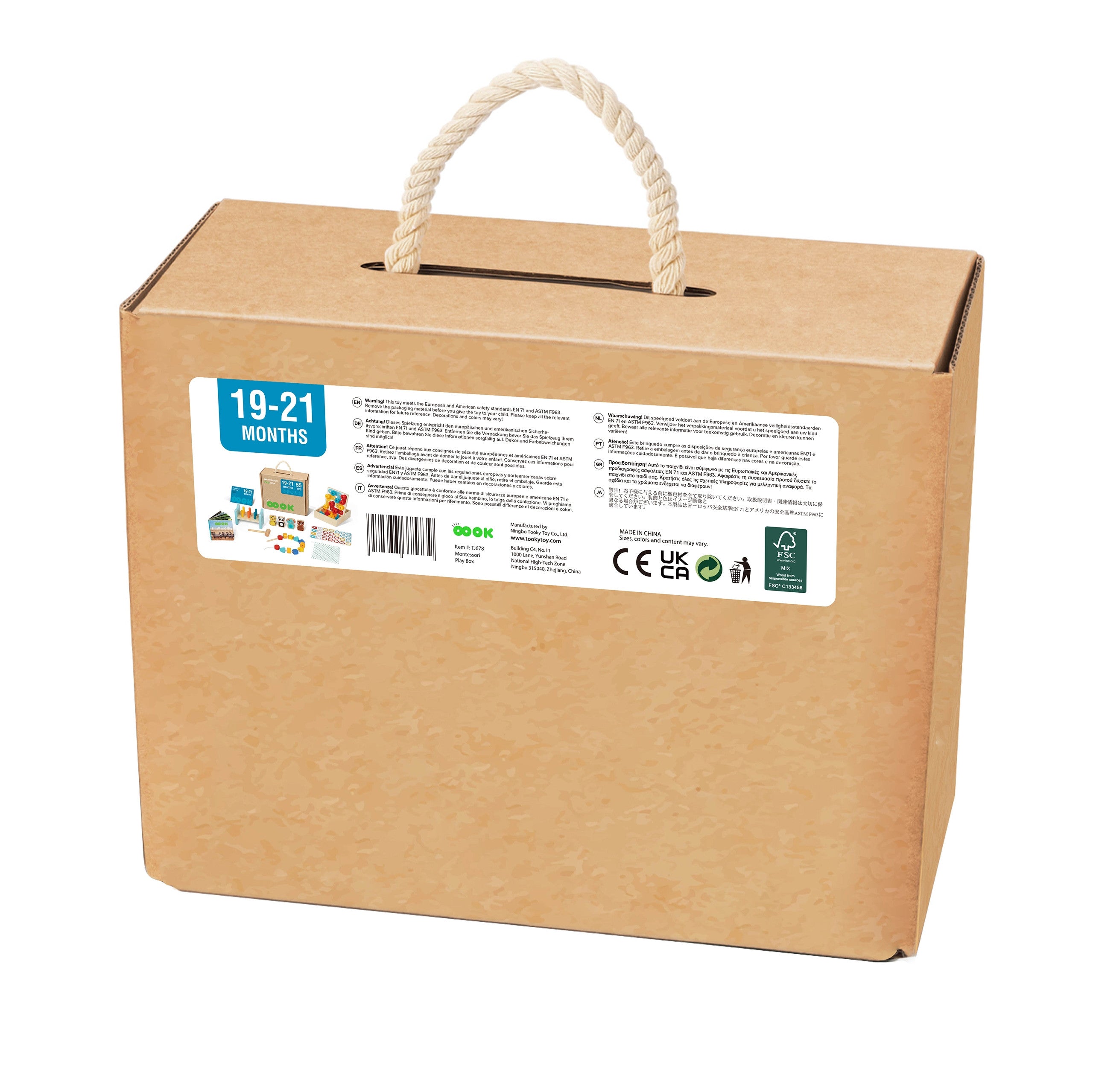 Tooky Toy Box Xxl Montessori Educational 7i1 Sensory Box 19-21 måneder