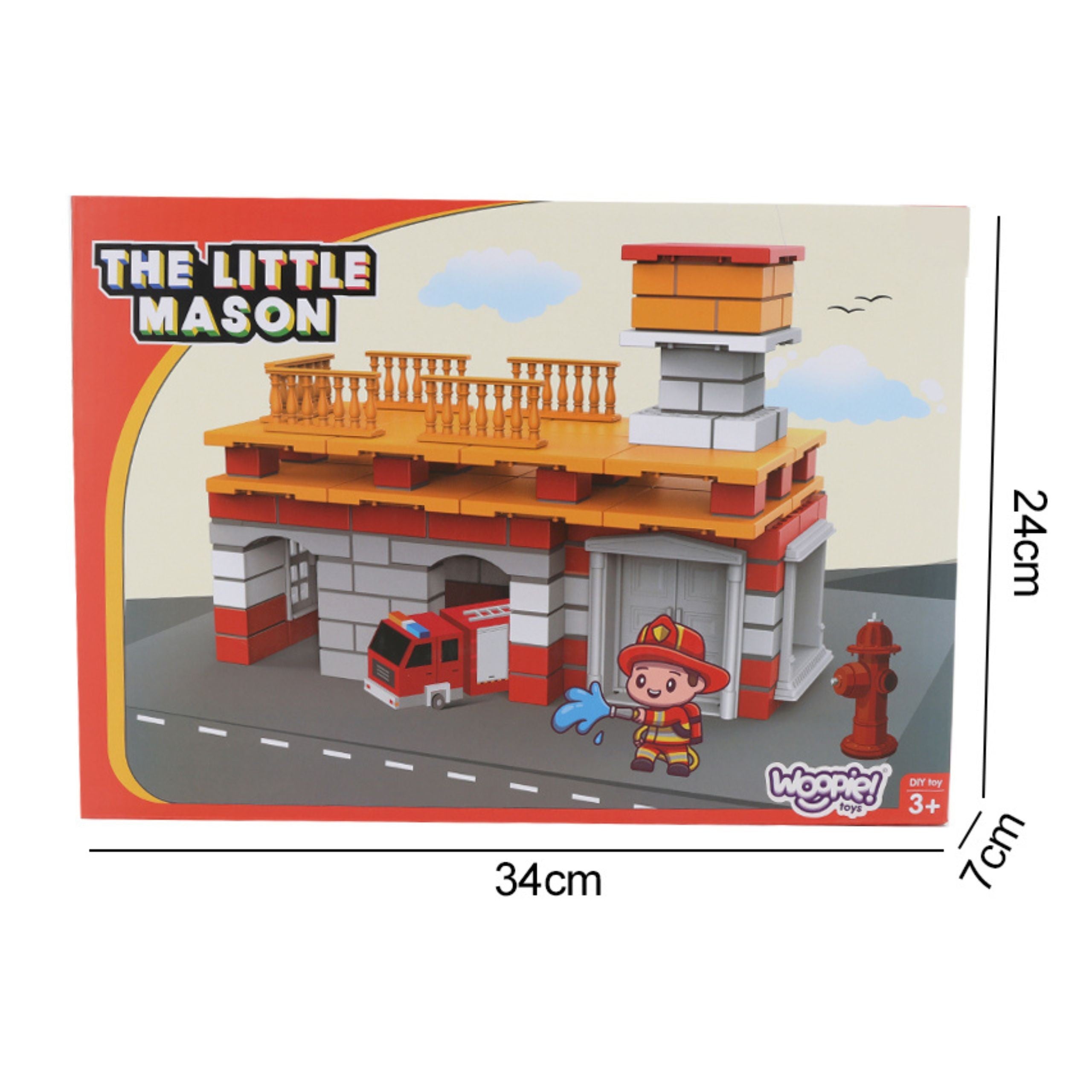 Woopie Construction Set Fire Station Truck 140 Pieces For Kids