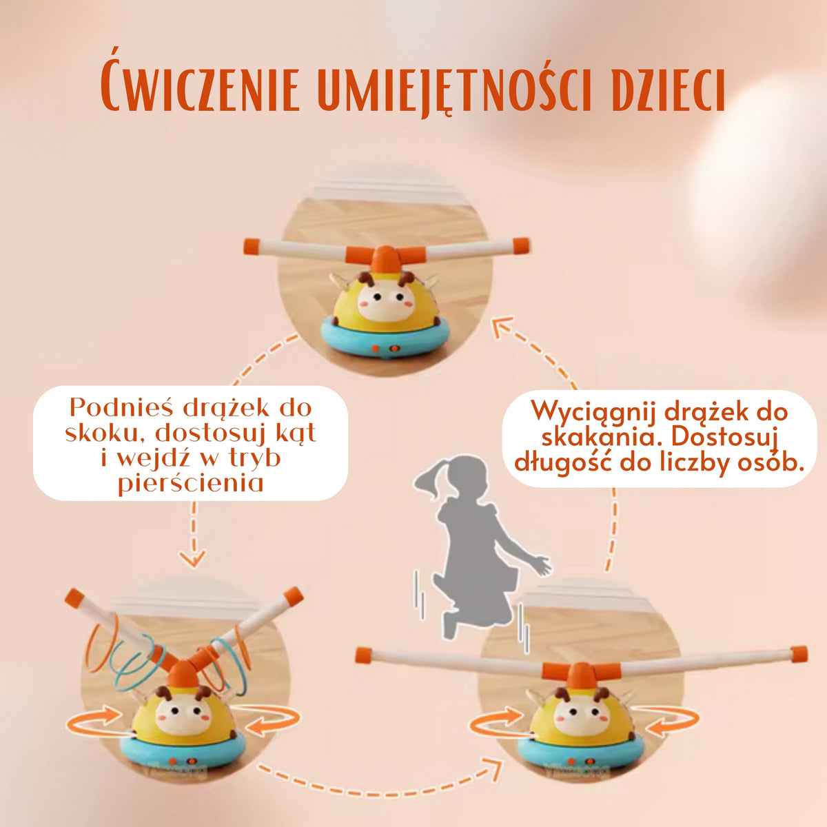 Jeu d'arcade automatique de corde à sauter de Woopie 2 dans 1 lancer à la cible d'abeille