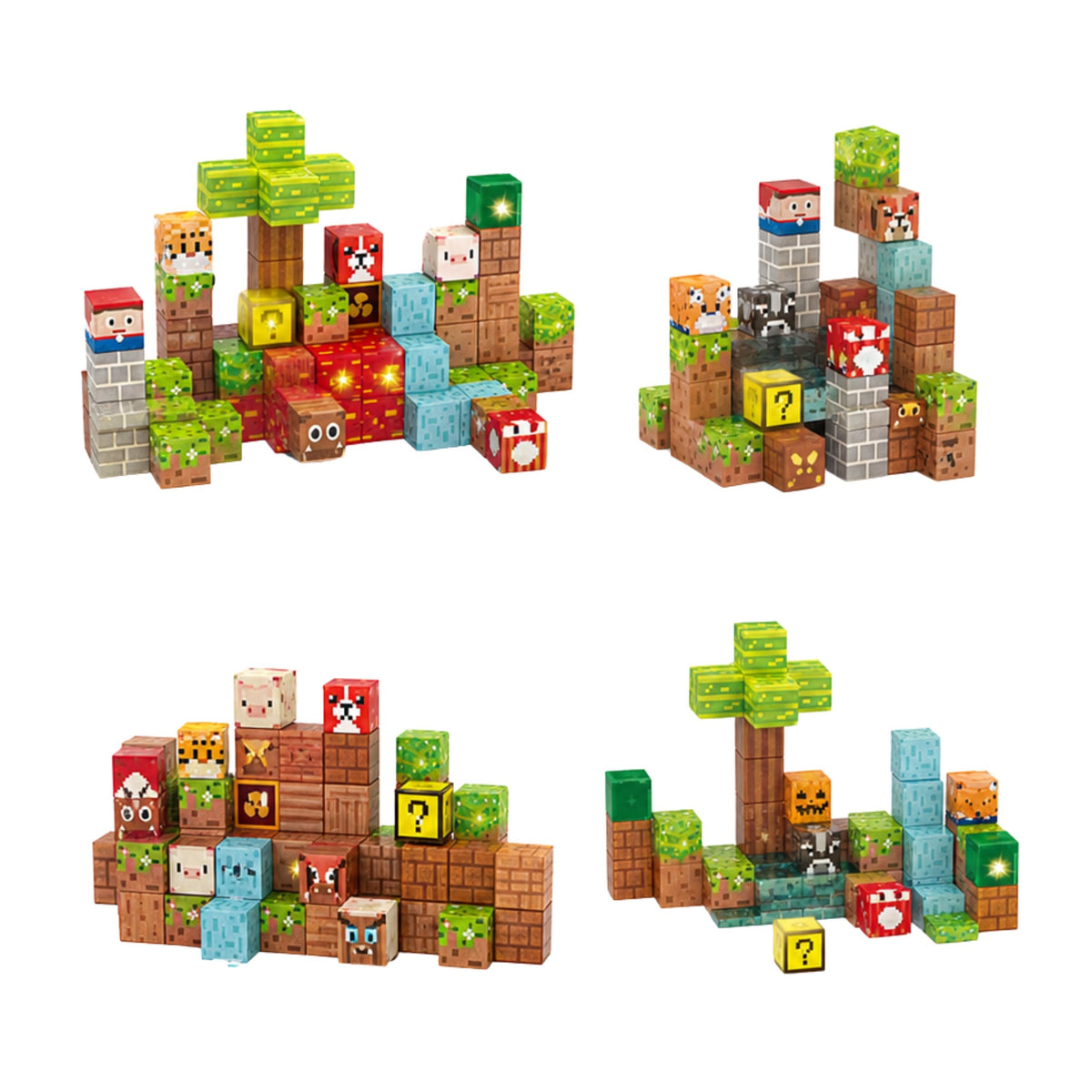 Blocos de construção magnéticos Woopie Forest 75 unidades.