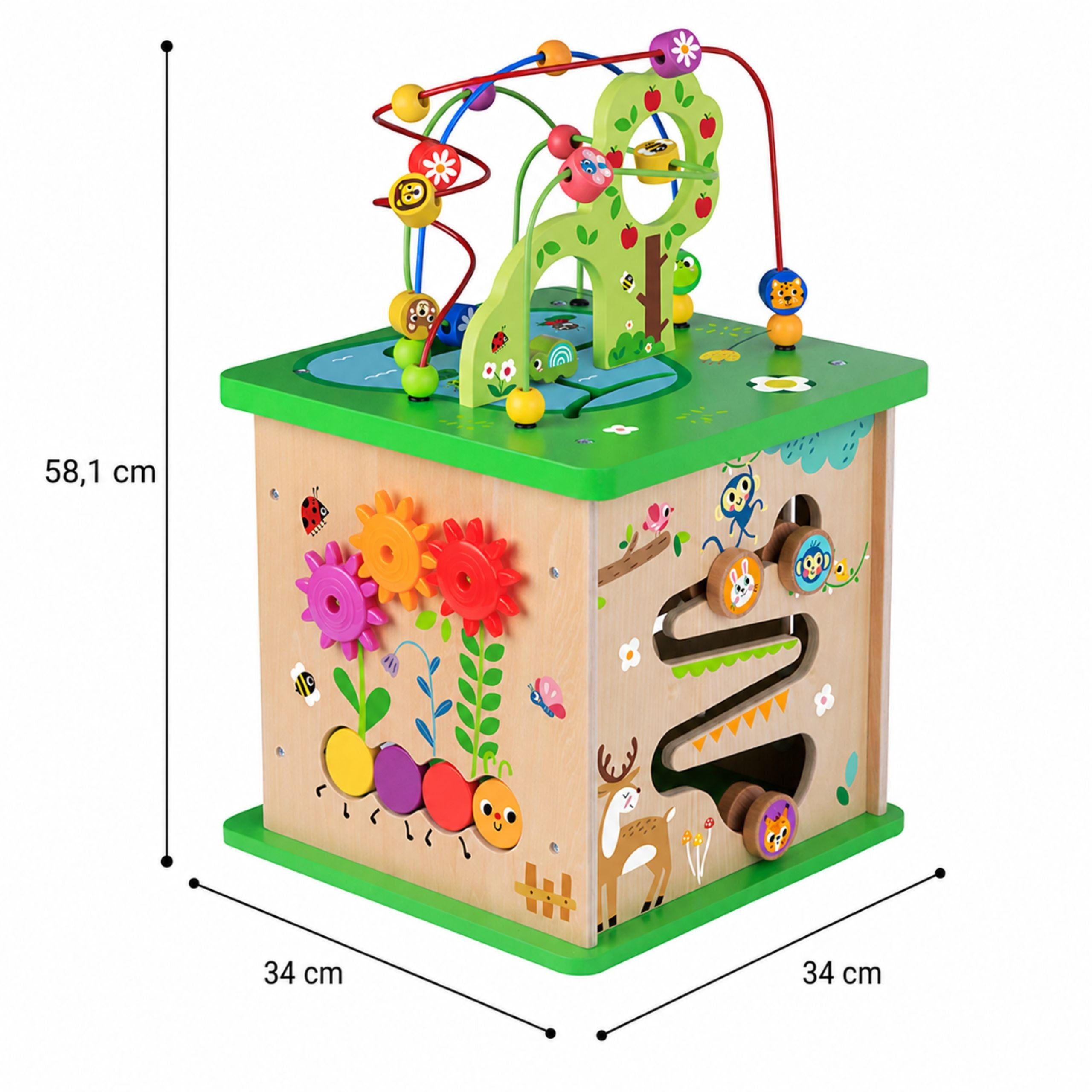 Tooky Toy Educational Cube Sorter Maze Intertwining Animals