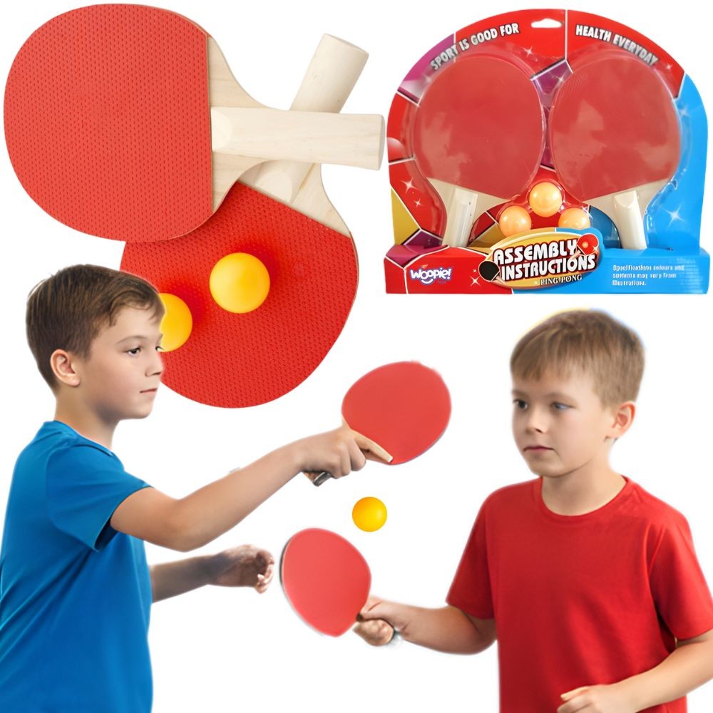 Комплект хилки за тенис на маса Woopie Ping Pong + 3 топки