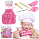 Комплект Woopie Little Chef: Кухненски аксесоари за готвене от 7 части Престилка