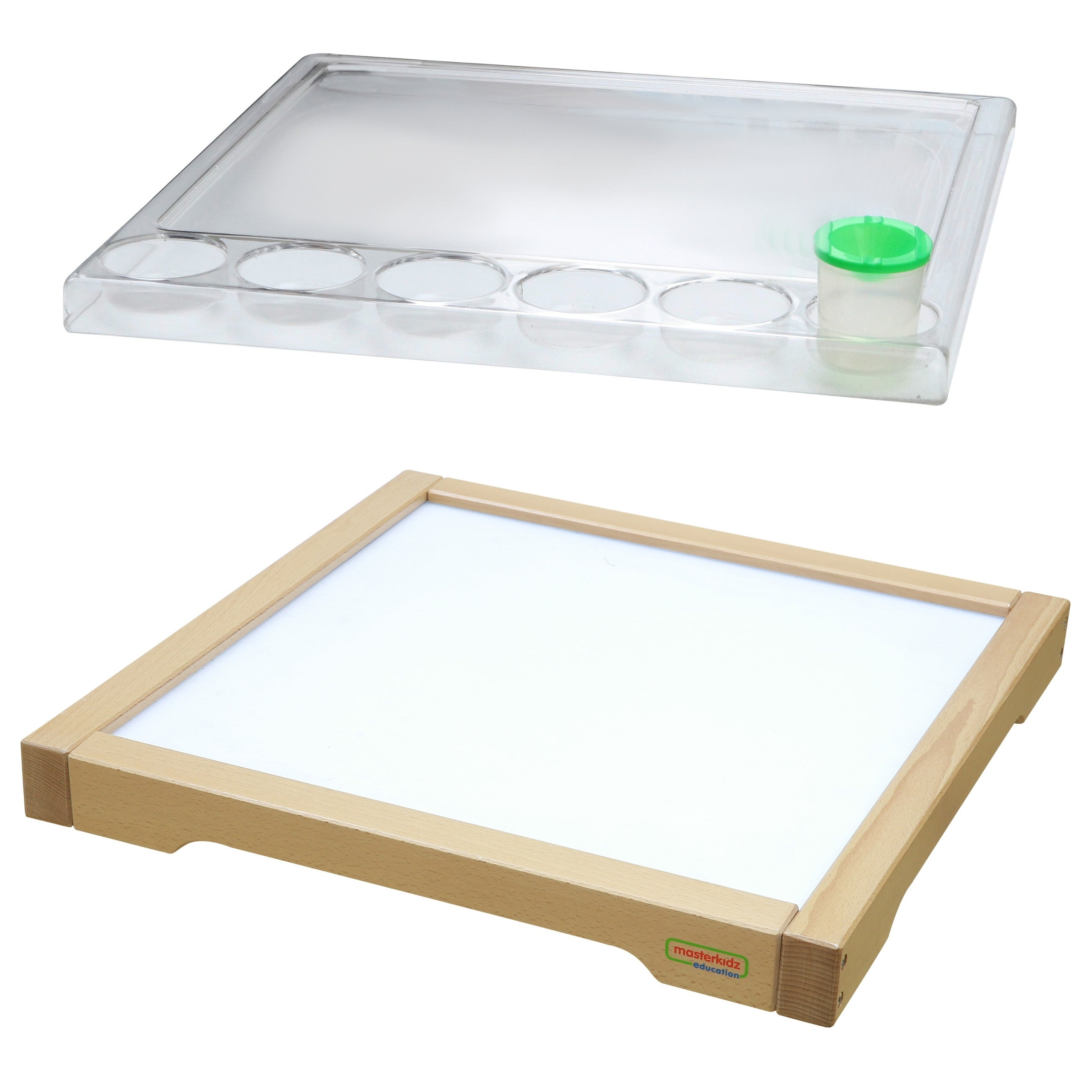 Senzorický rám Masterkidz – LED panel + priehľadný podnos na maľovanie