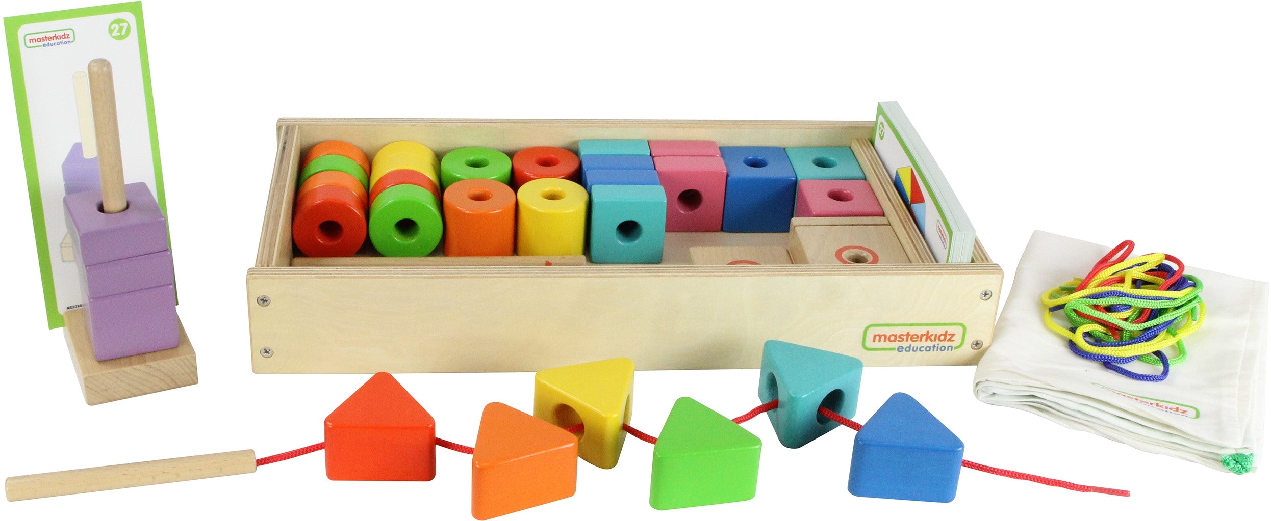 Masterkidz stor Montessori blondetråder i træ
