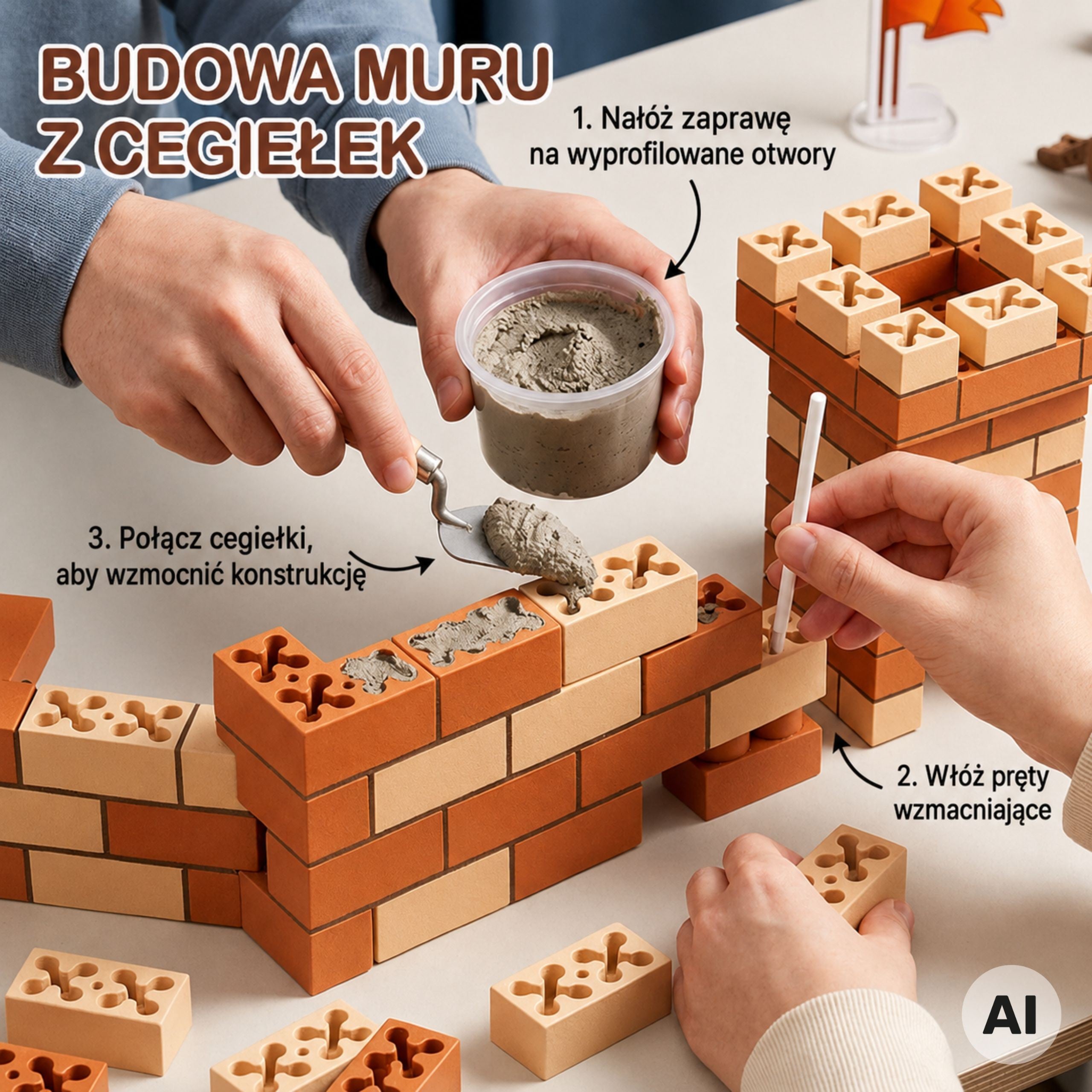 Set di costruzione del castello Woopie 273 pezzi.