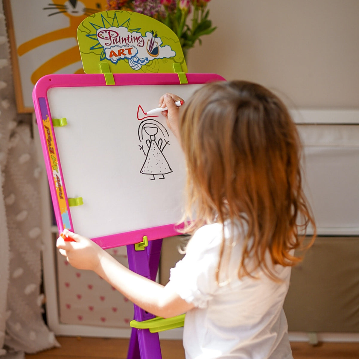 Woopie 3-i-1 Magnetic Dry Erase Board med ljus målning