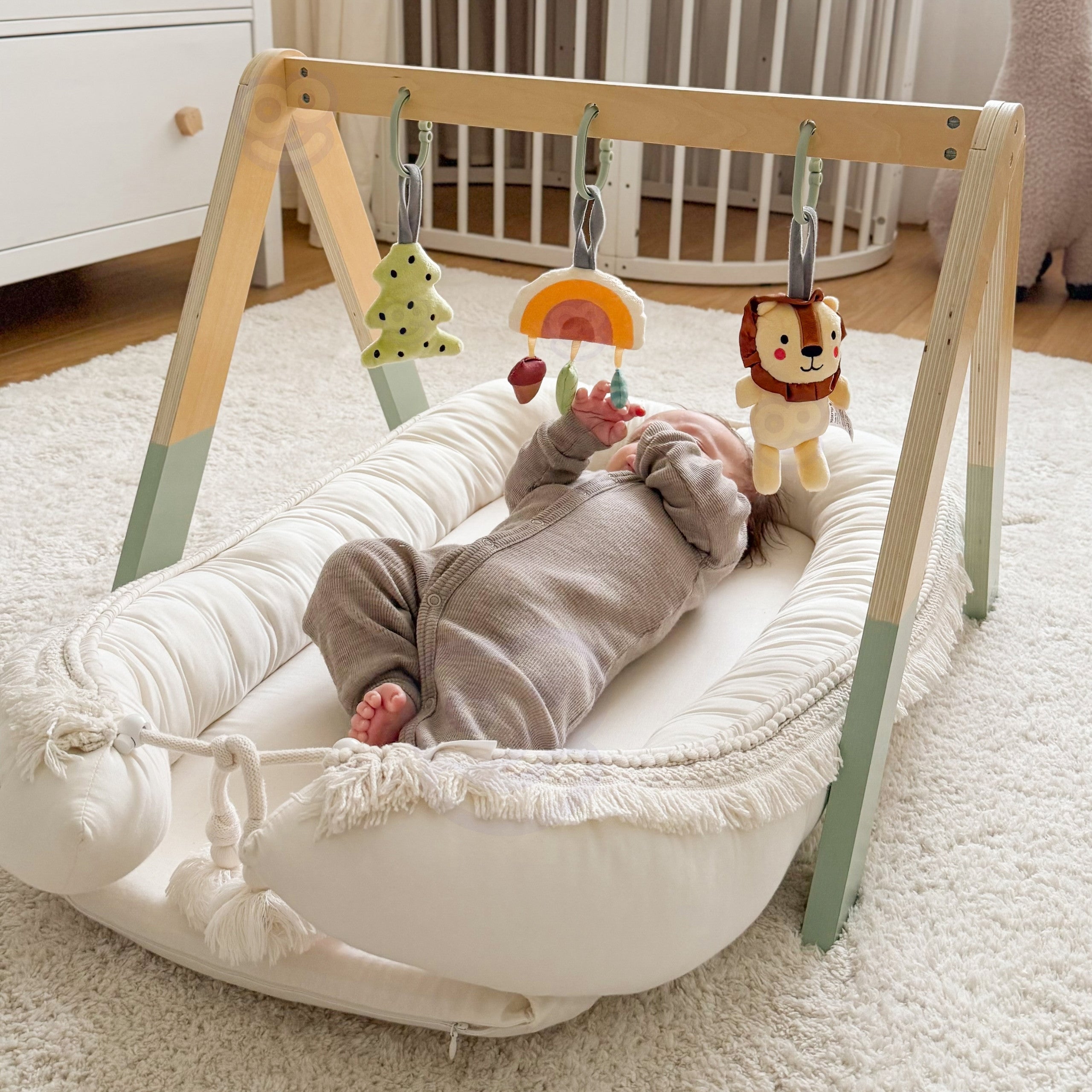 Tooky Toy Baby Gym Educatieve Gymnastiekstandaard met 3 pluchen hangers