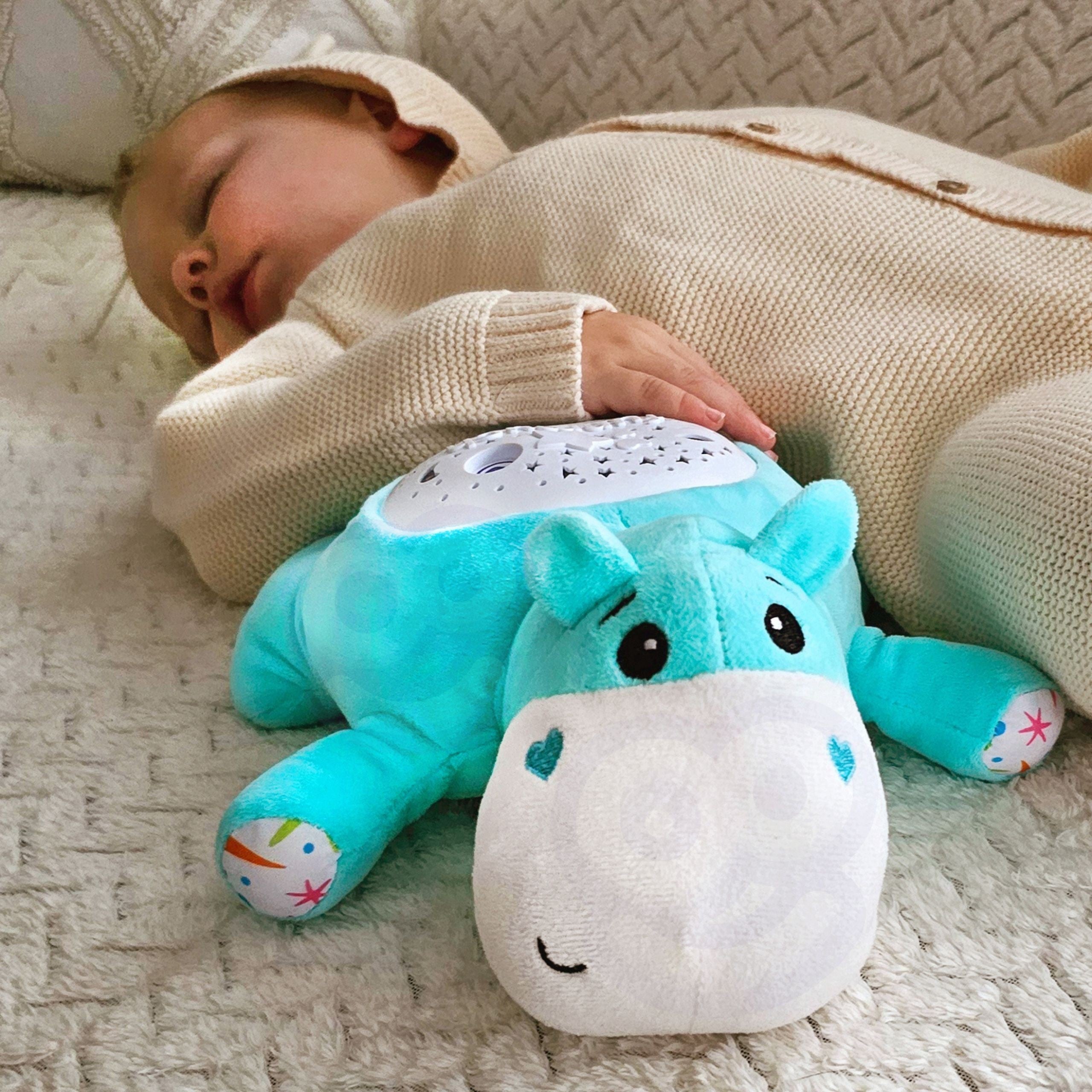 Бебешка пухкава играчка Woopie 2 в 1 проектор Sleeper Hippo