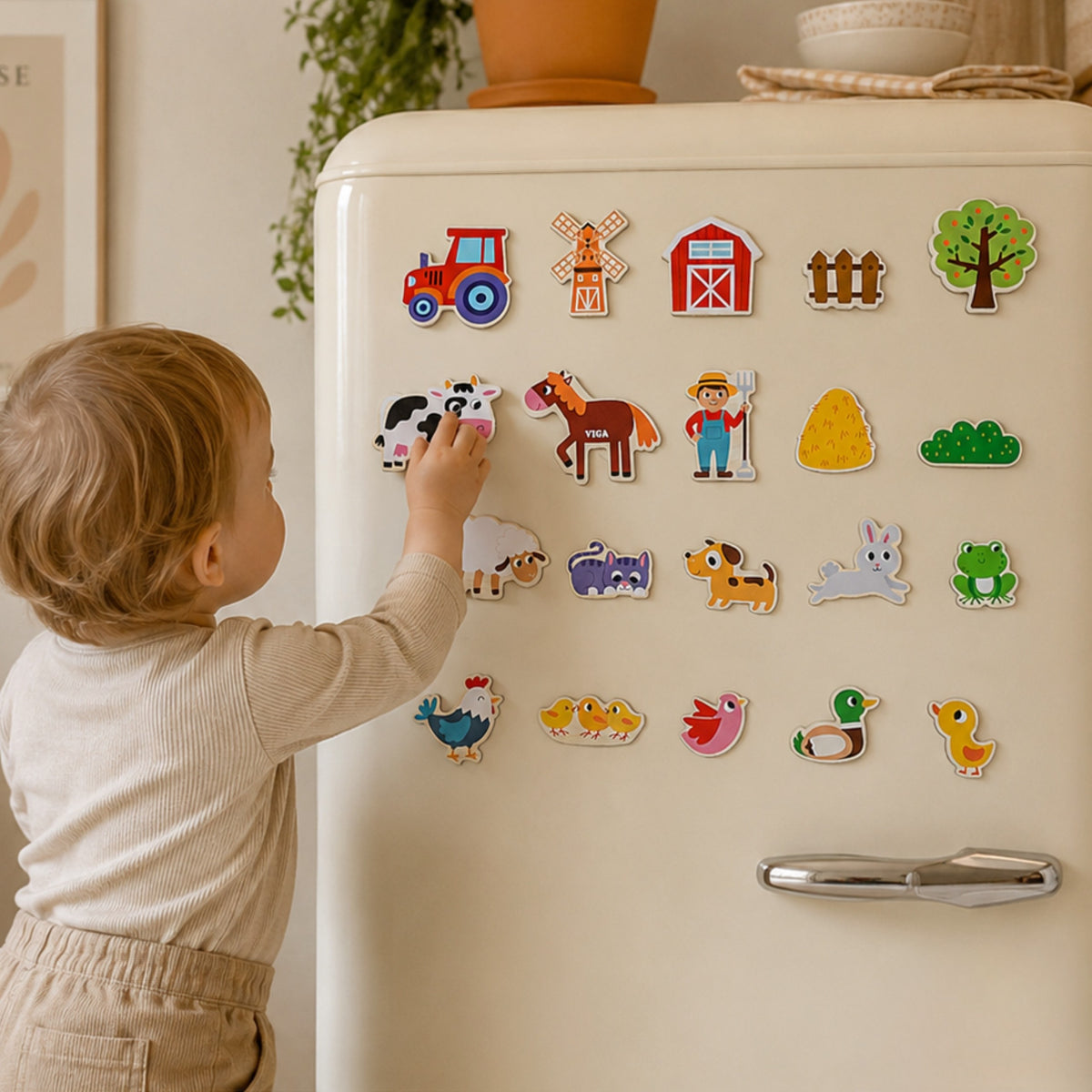 Viga Magnetic Farm Friends 20 Magnets – Creative Fun With Farm Animals