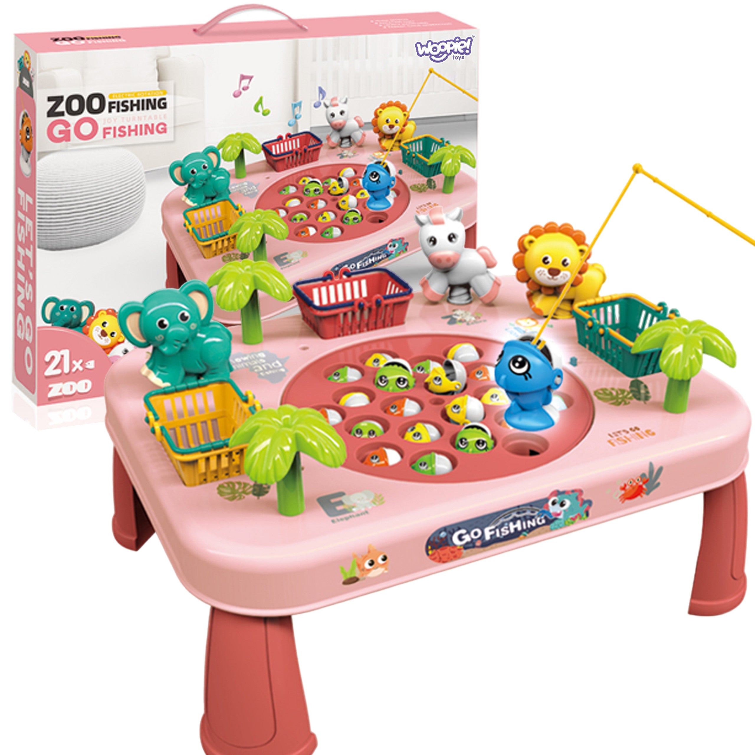 Woopie Fishing Arcade Game Interactive Table Pink