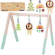 Образователна гимнастическа стойка Tooky Toy Baby Gym с 3 плюшени висулки