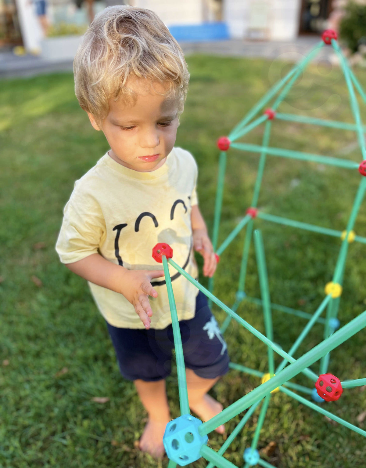 Woopie Big Blocks Set Cort Construcție Paie Tuburi 128 Buc.