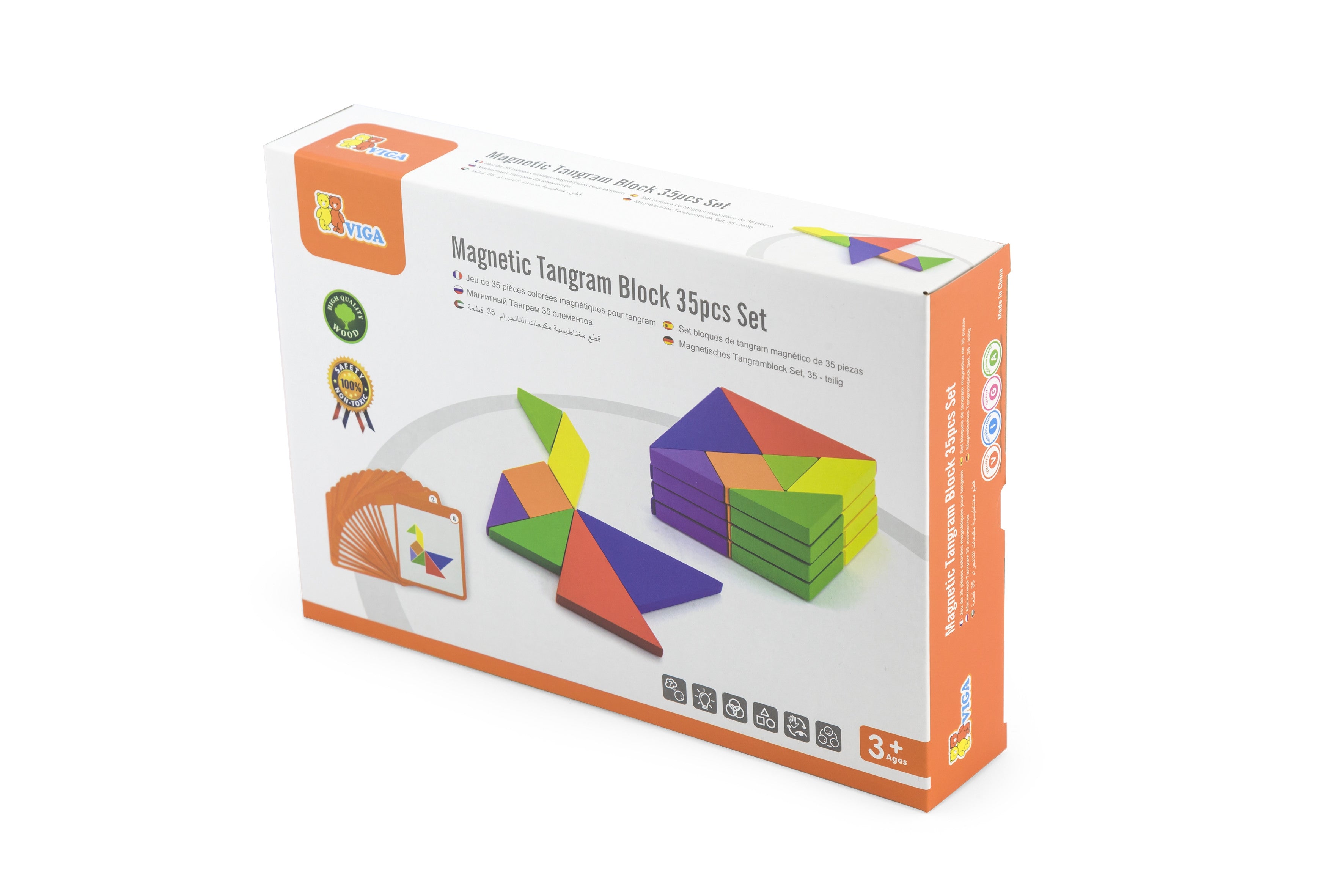 Viga Tangram Juego de lógica de madera Puzzle certificado Fsc