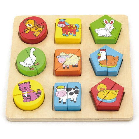 Viga Educational Wooden Animal Puzzles