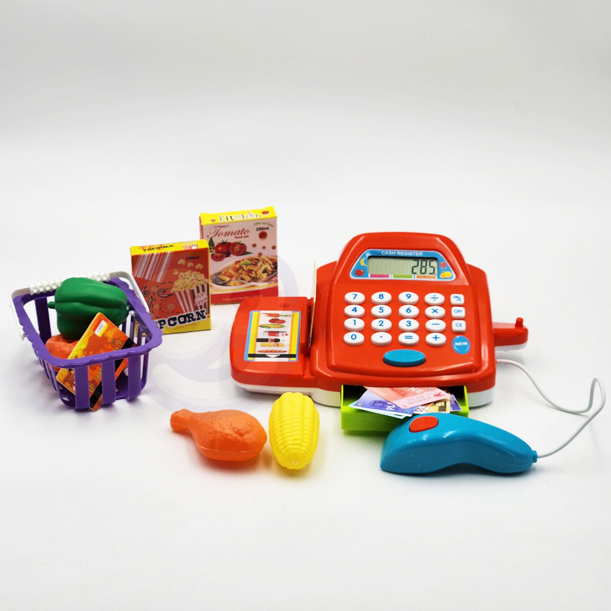 Caisse enregistreuse Woopie avec calculatrice et accessoires