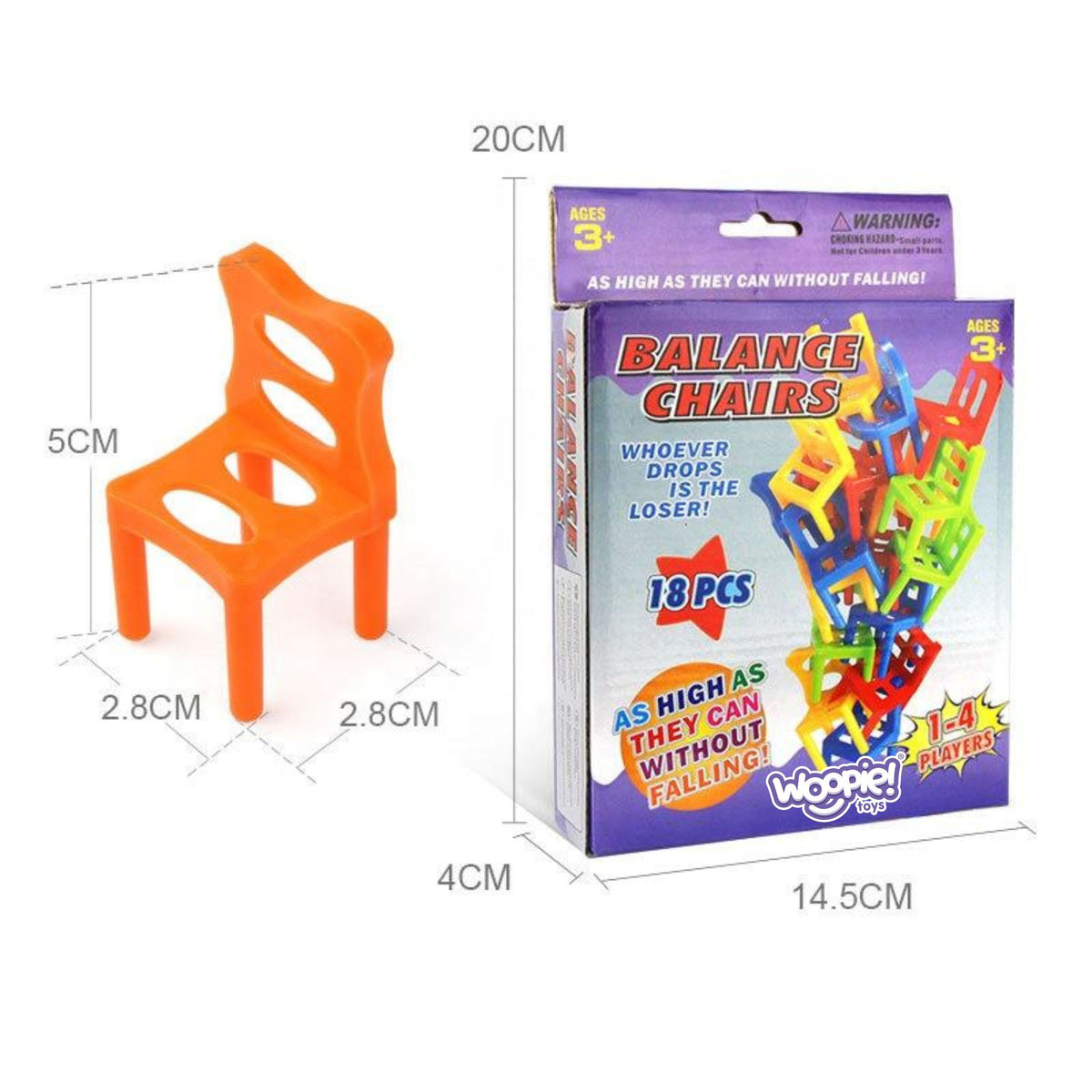 Woopie Balance Chairs Arcade Game Puzzle Stacks3+