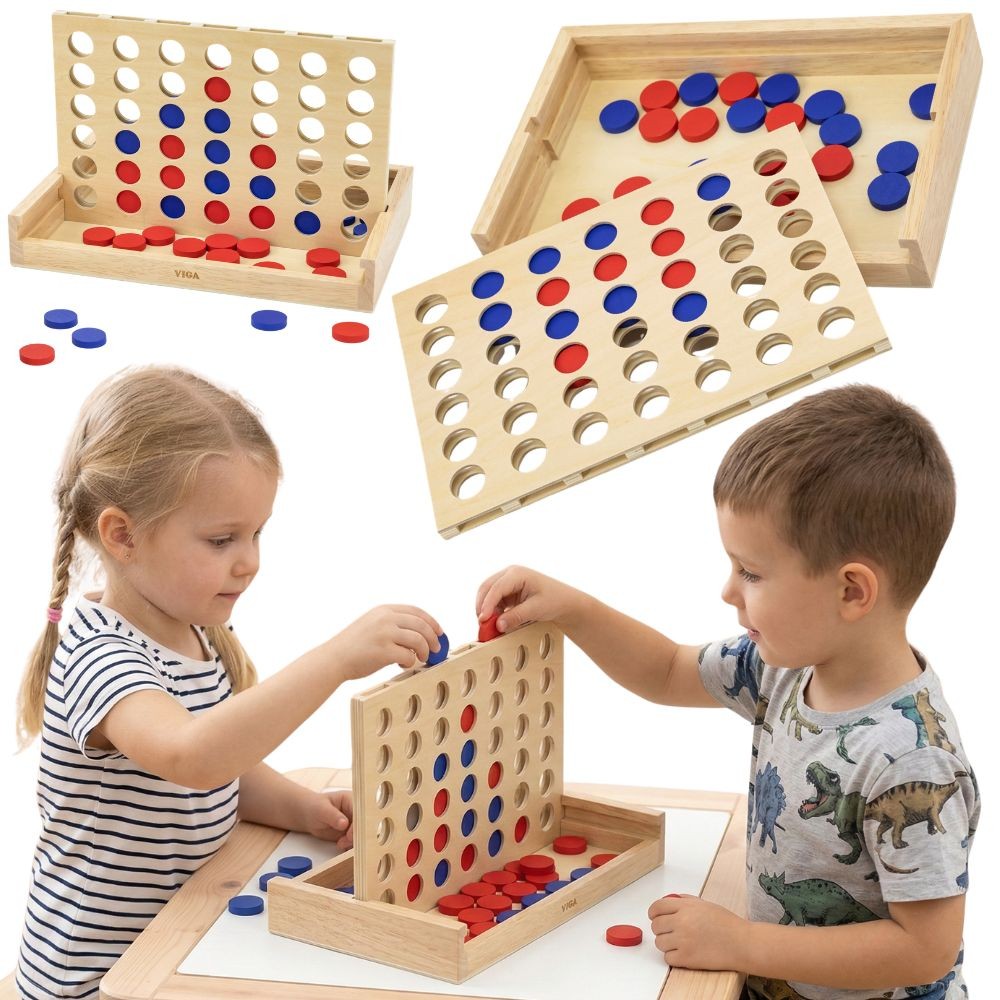Jeu de puzzle Viga 4 dans une rangée