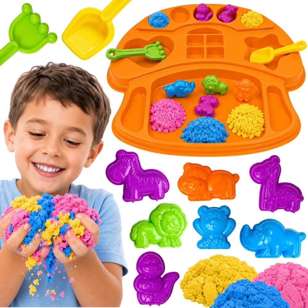 Woopie Kinetic Sand Set Animal Molds 3+