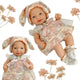 Woopie Royal Vintage Baby Doll 24 см в рокля на зайче и шапка