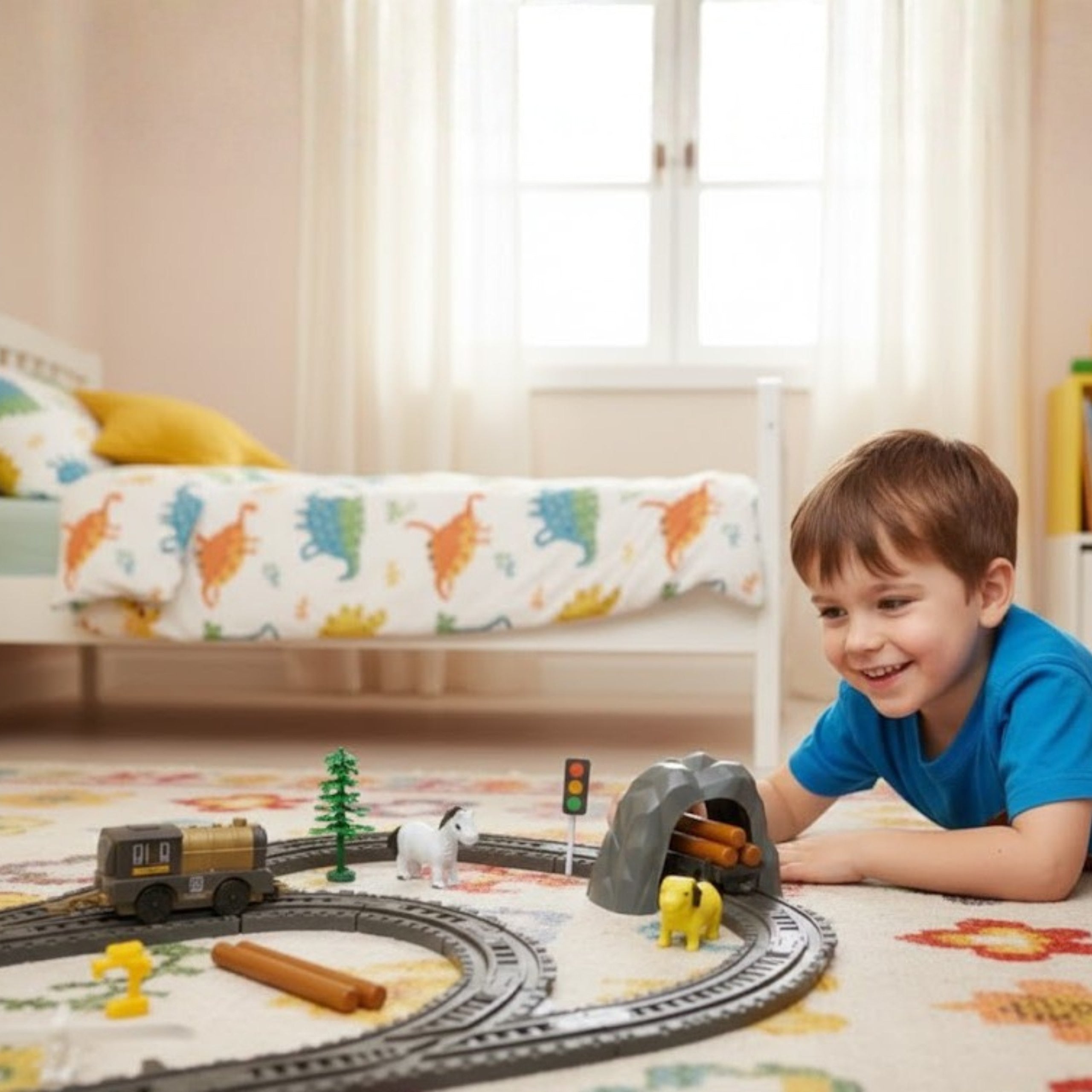 Woopie Electric Train Locomotive Retro Farm Track Xl 66 El.