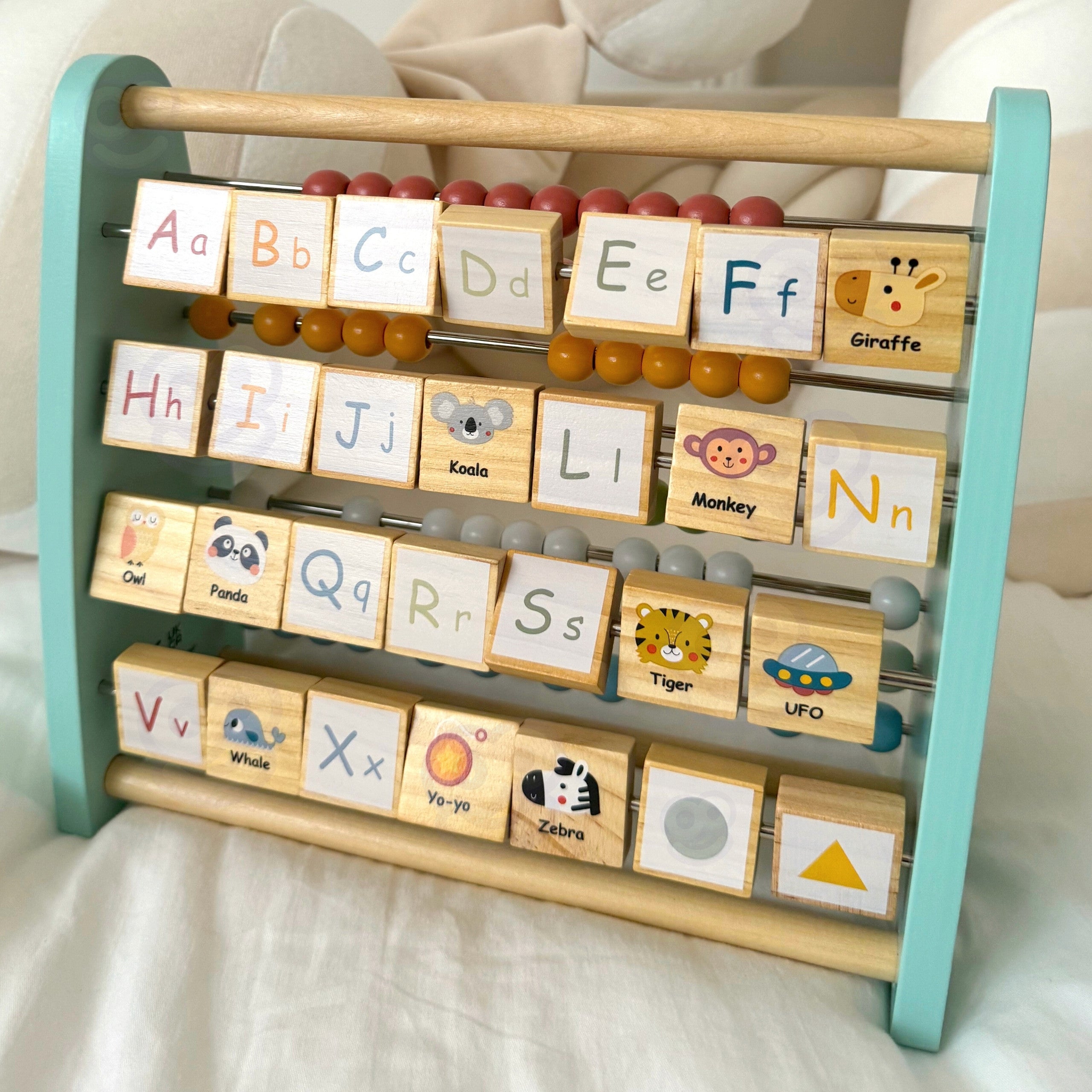 Tooky Toy Oboustranné obrázky Abacus abecedy