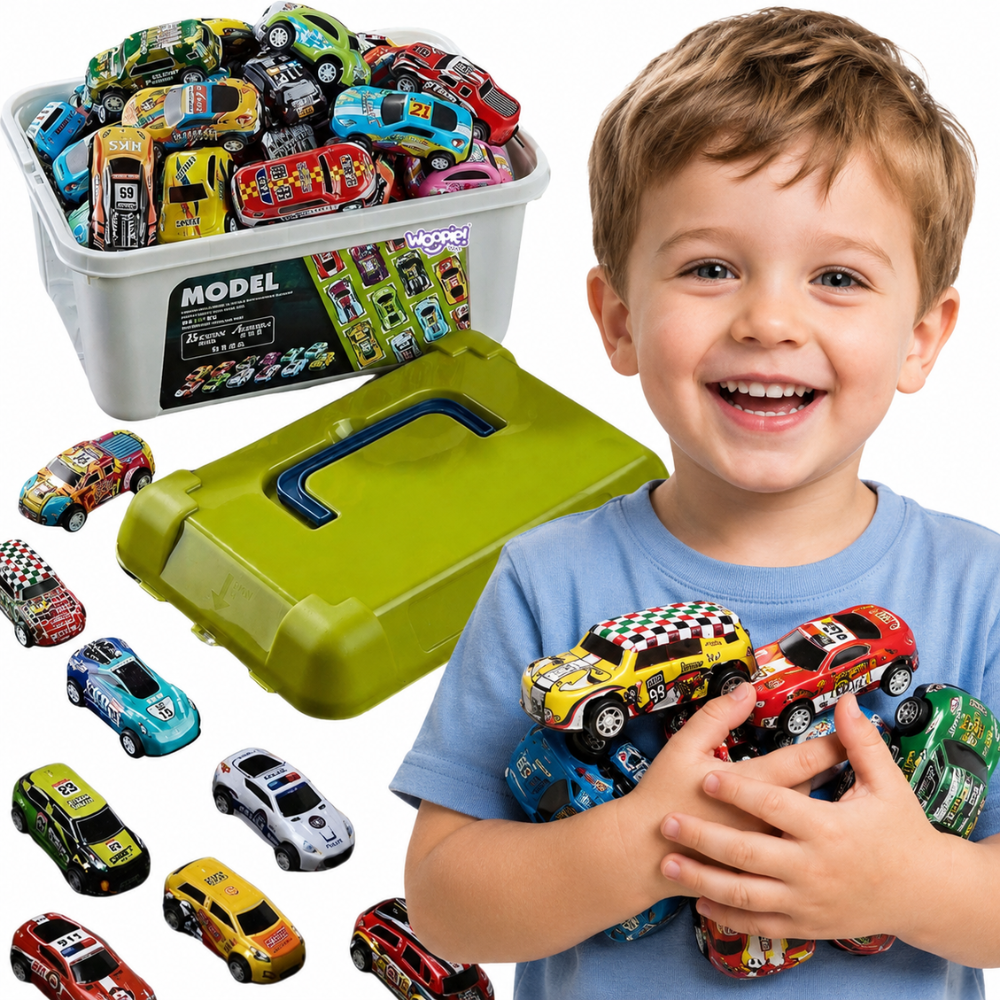 Woopie Race Car Set Cars In A Box 50 Pcs