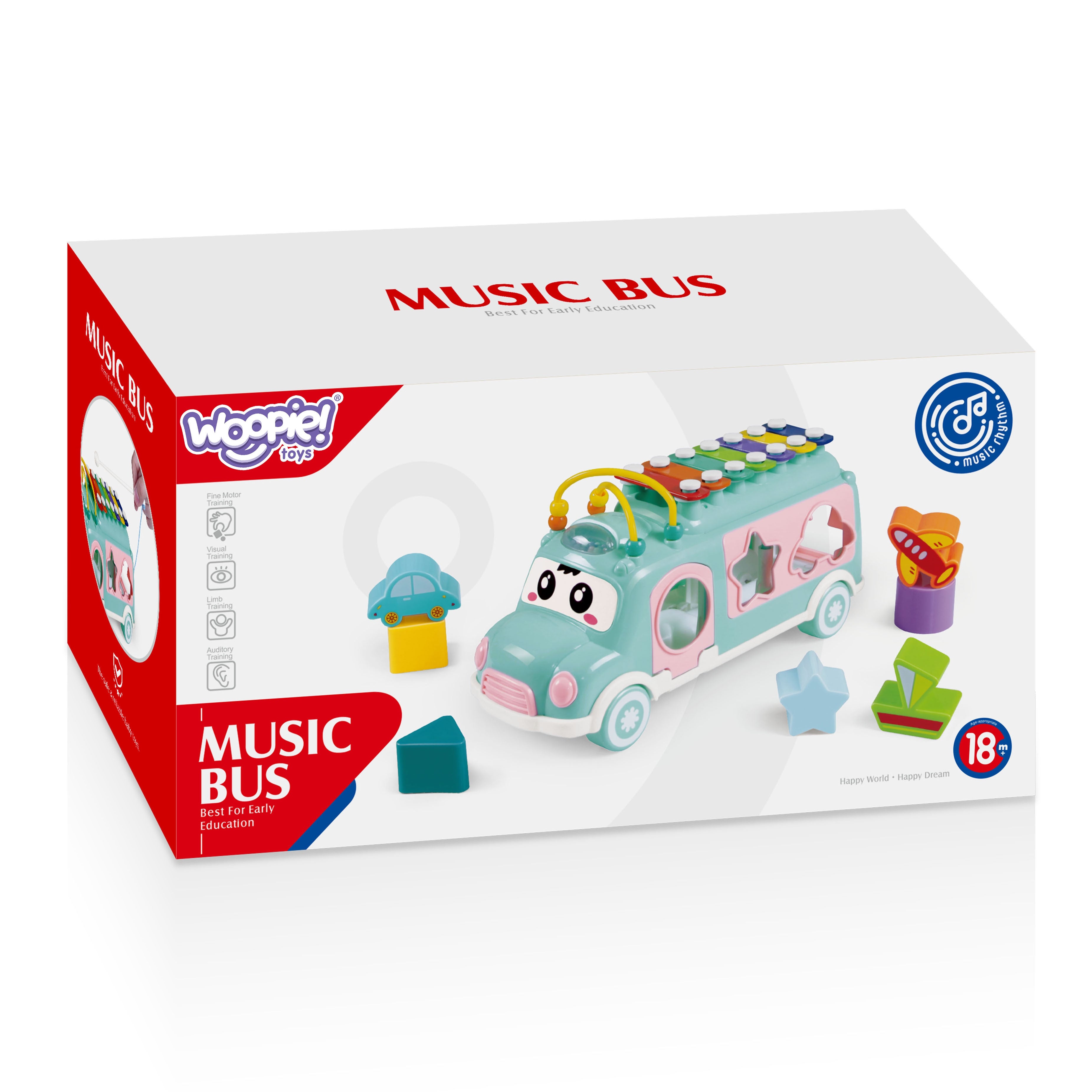 Woopie Baby Trieur De Voiture Musical Avec Cymbales Vert