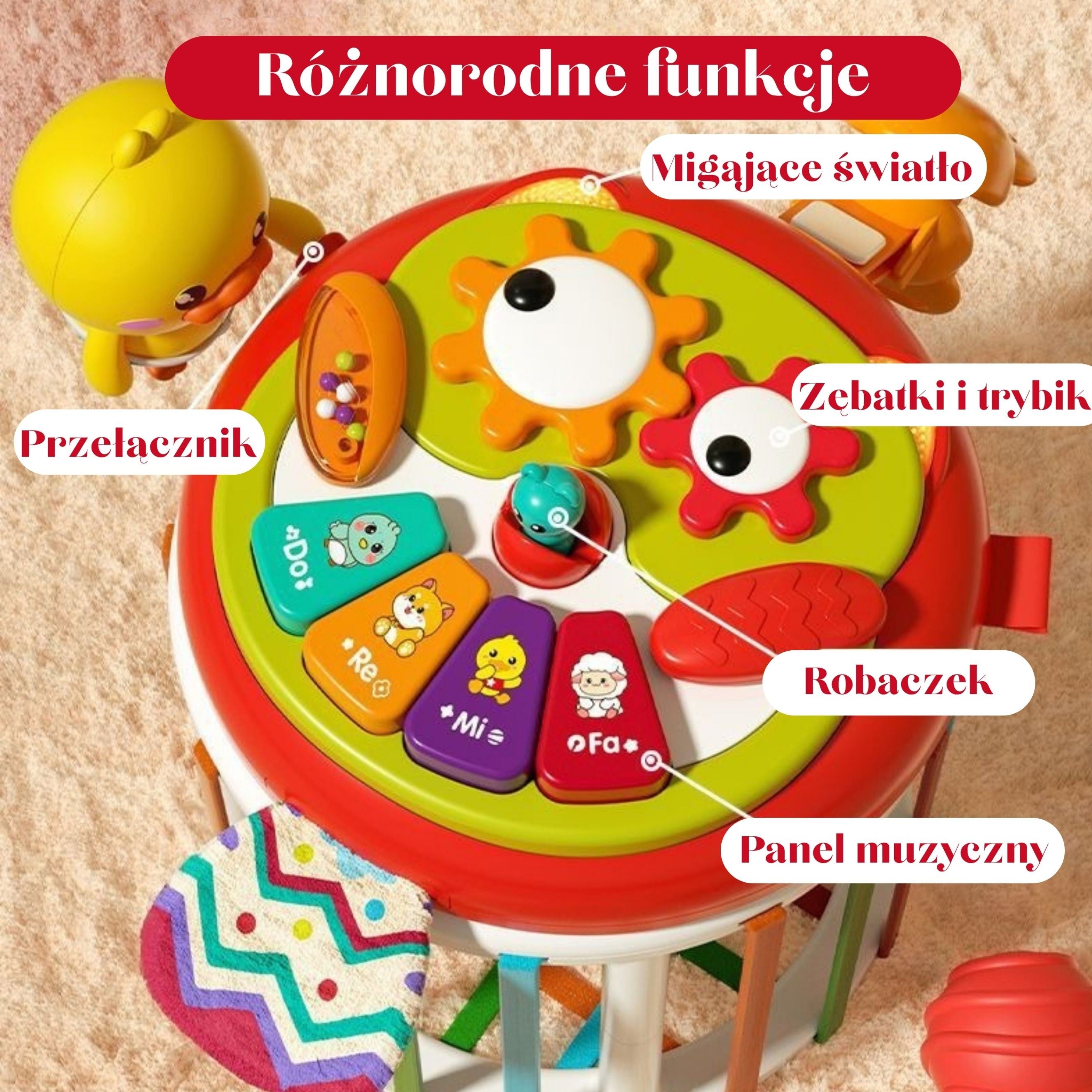 Interaktivní buben Woopie Baby Roller Sensory Cube