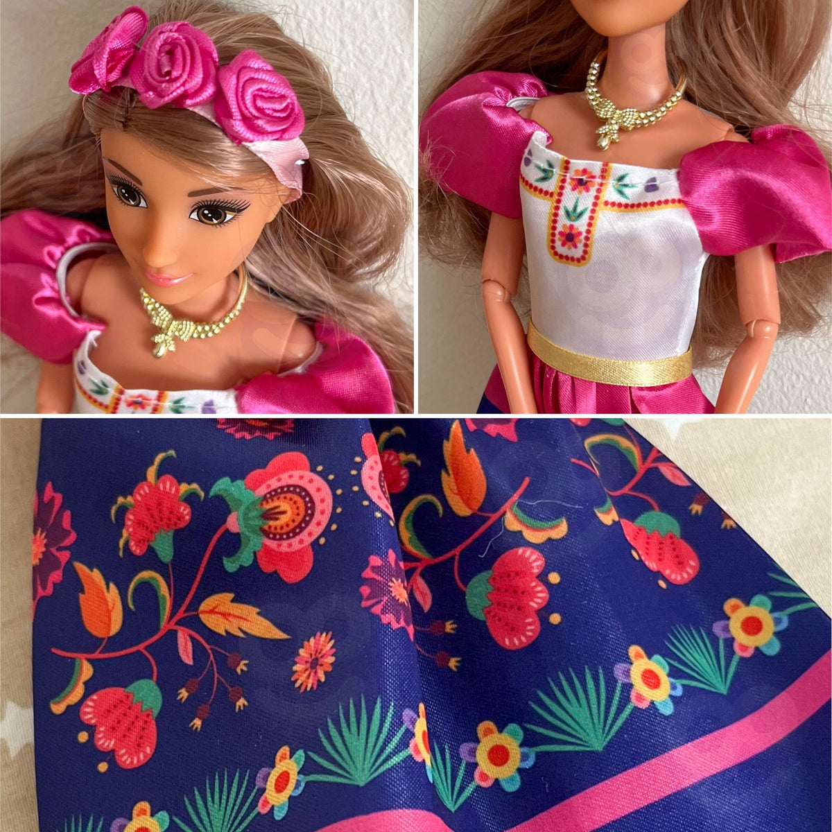 Woopie Royal Women Of The World Dolls Lily vestido floral tradicional mexicano