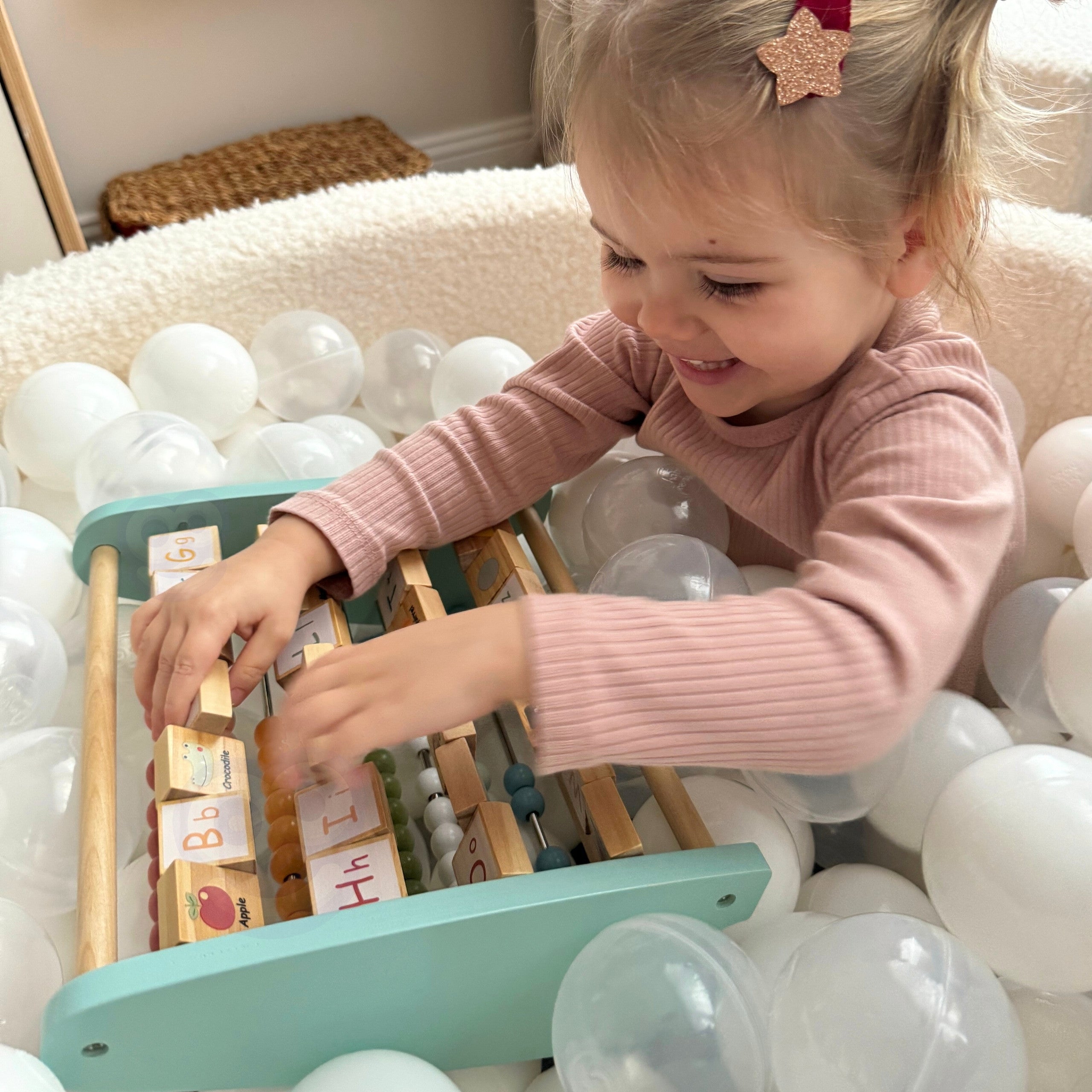 Tooky Toy Oboustranné obrázky Abacus abecedy