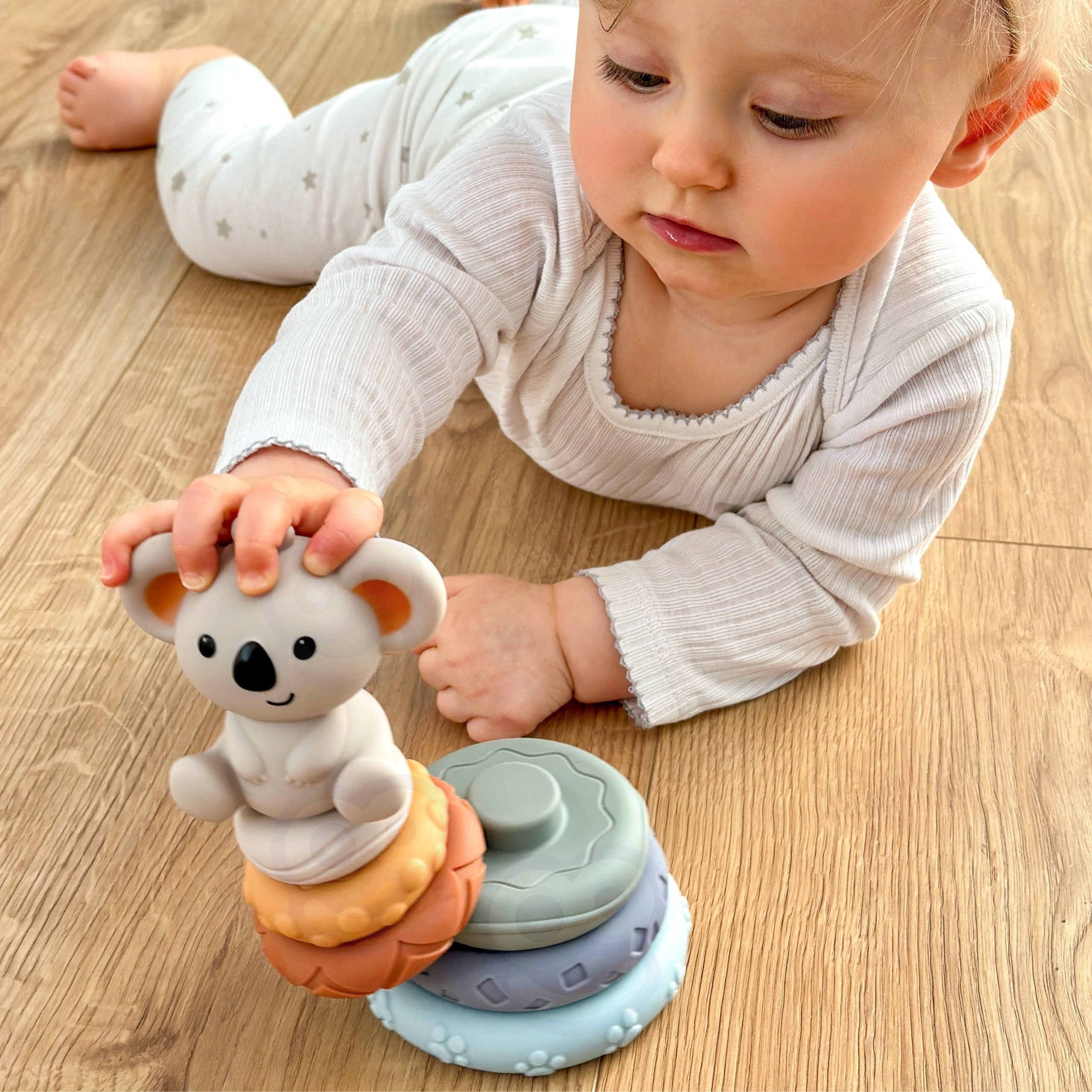 Woopie Baby Koala 2-in-1 Educational Pyramid Teether Set