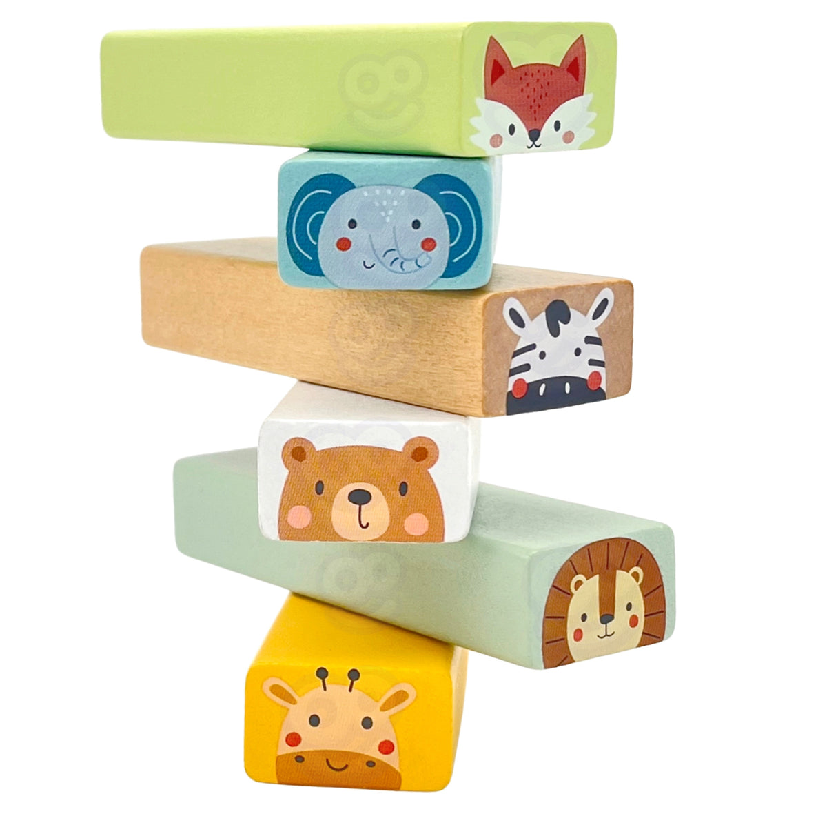 Woopie Jogo de habilidade verde Torre oscilante Animais 82 unidades Fsc