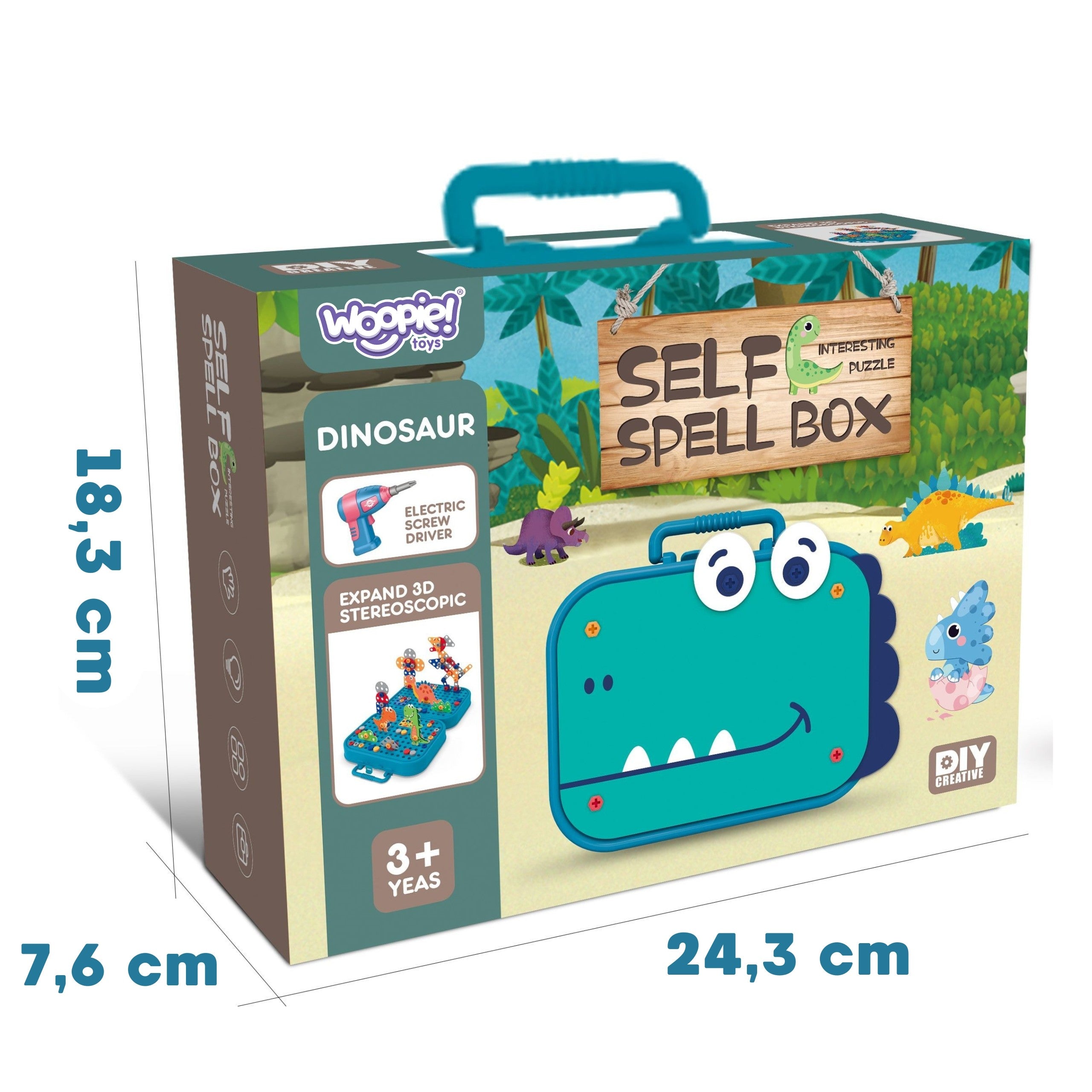 Woopie Diy Set Dinosaur Blocks Screws