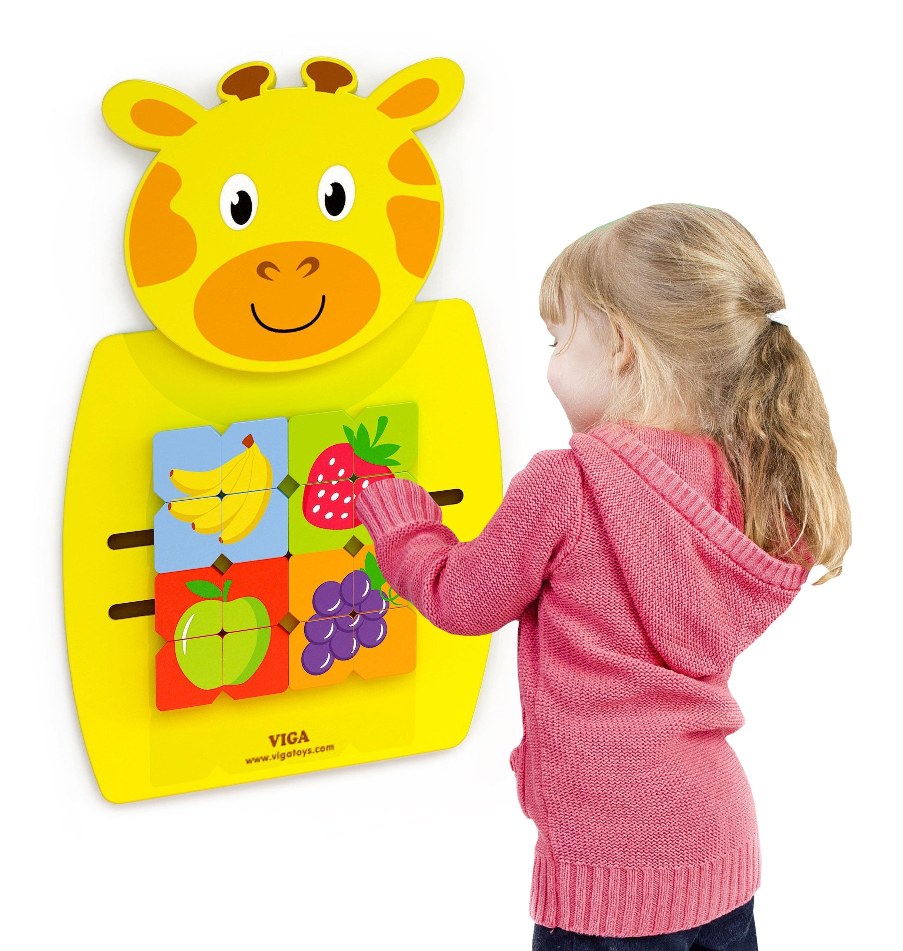 Teastas Montessori Bord Ionramhála Sioráf Adhmaid Viga