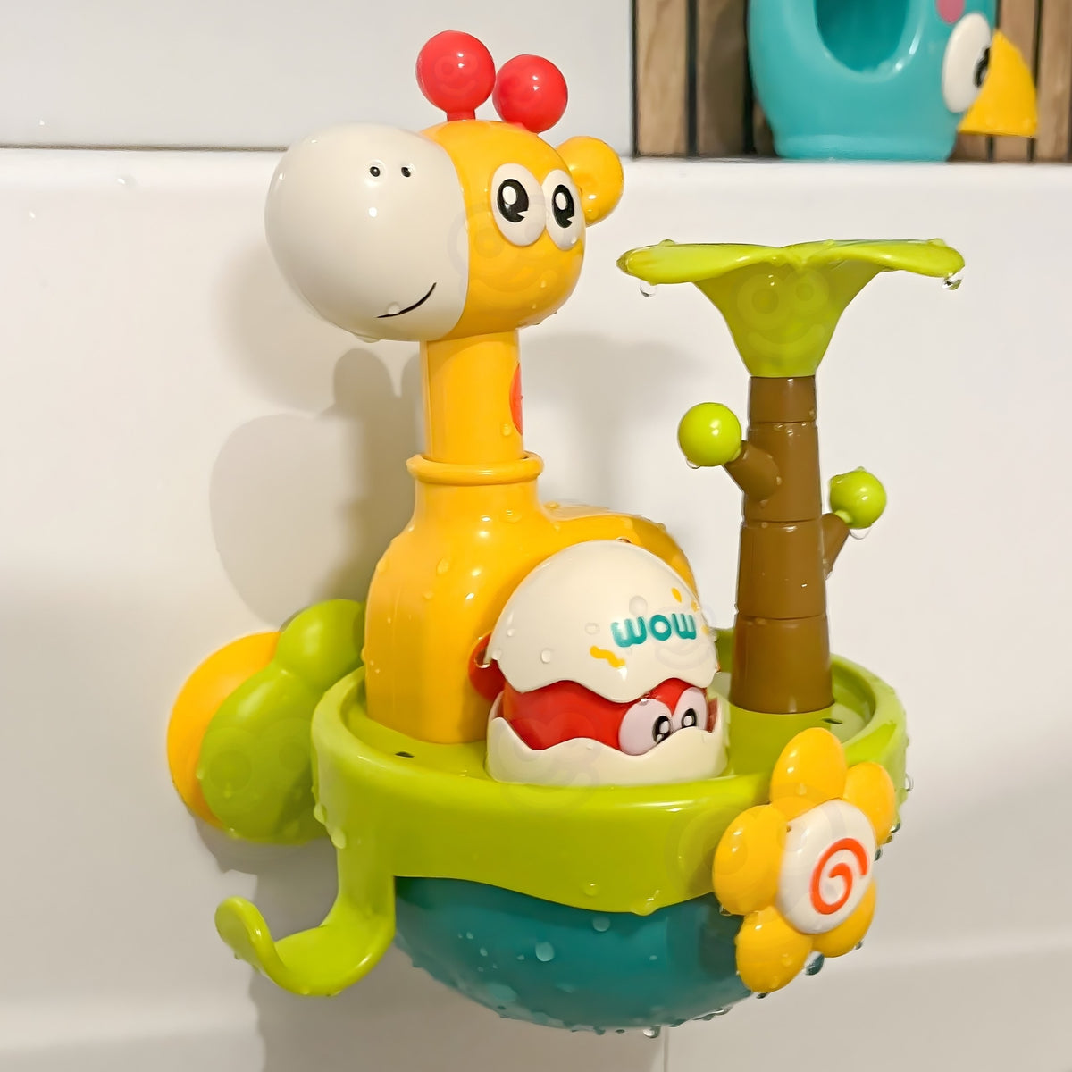 Woopie Baby Żyrafa Zabawka do kąpieli z lejkiem z przyssawką