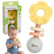 Classic World Wooden Pastel Rattle Teether 2in1 Flower 0+