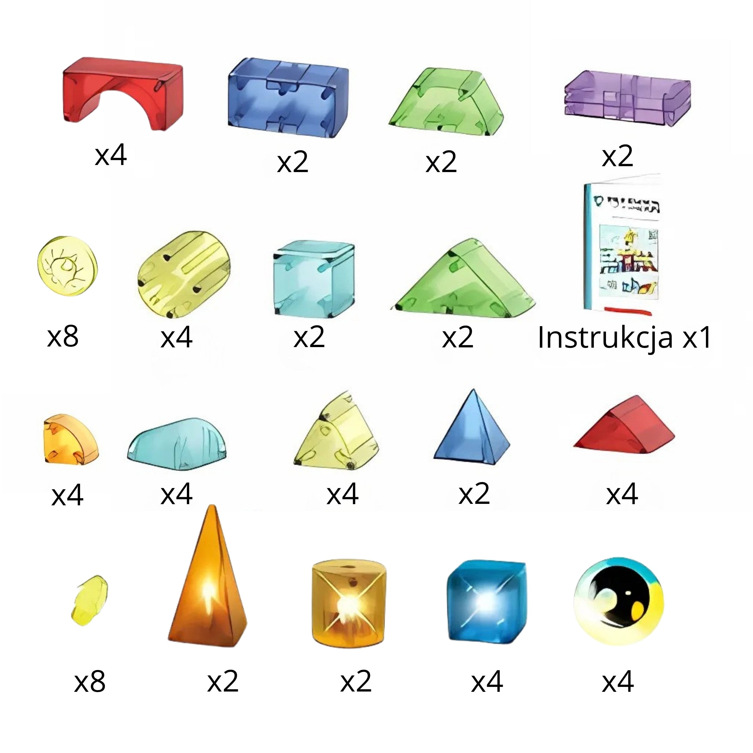 Woopie magnetické stavebnice 3d kocky Vzdelávacia sada 63 ks.