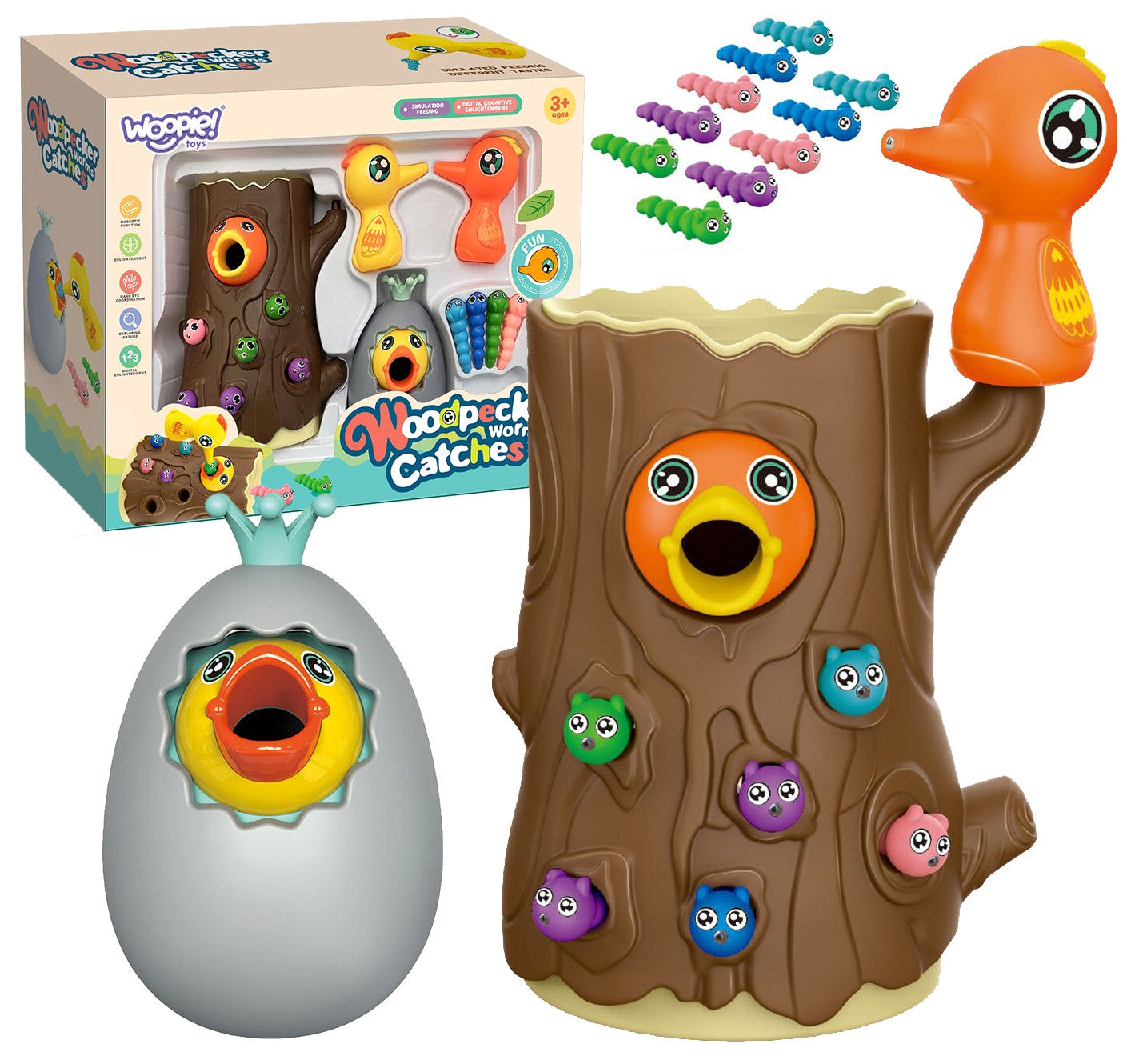 Woopie Arcade Game Catch The Bug + Piggy Bank Wanka Get Up Egg
